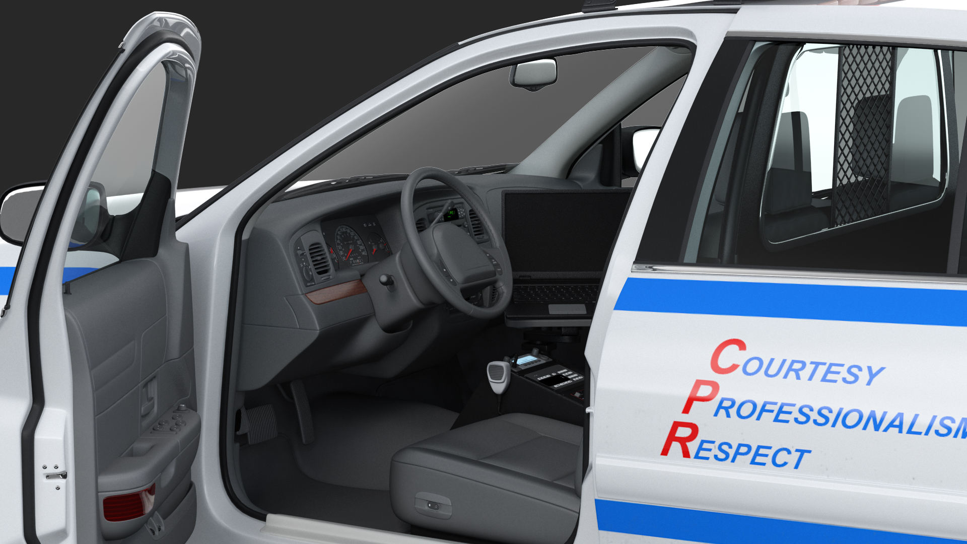 3D model Generic Police Car NYPD Rigged