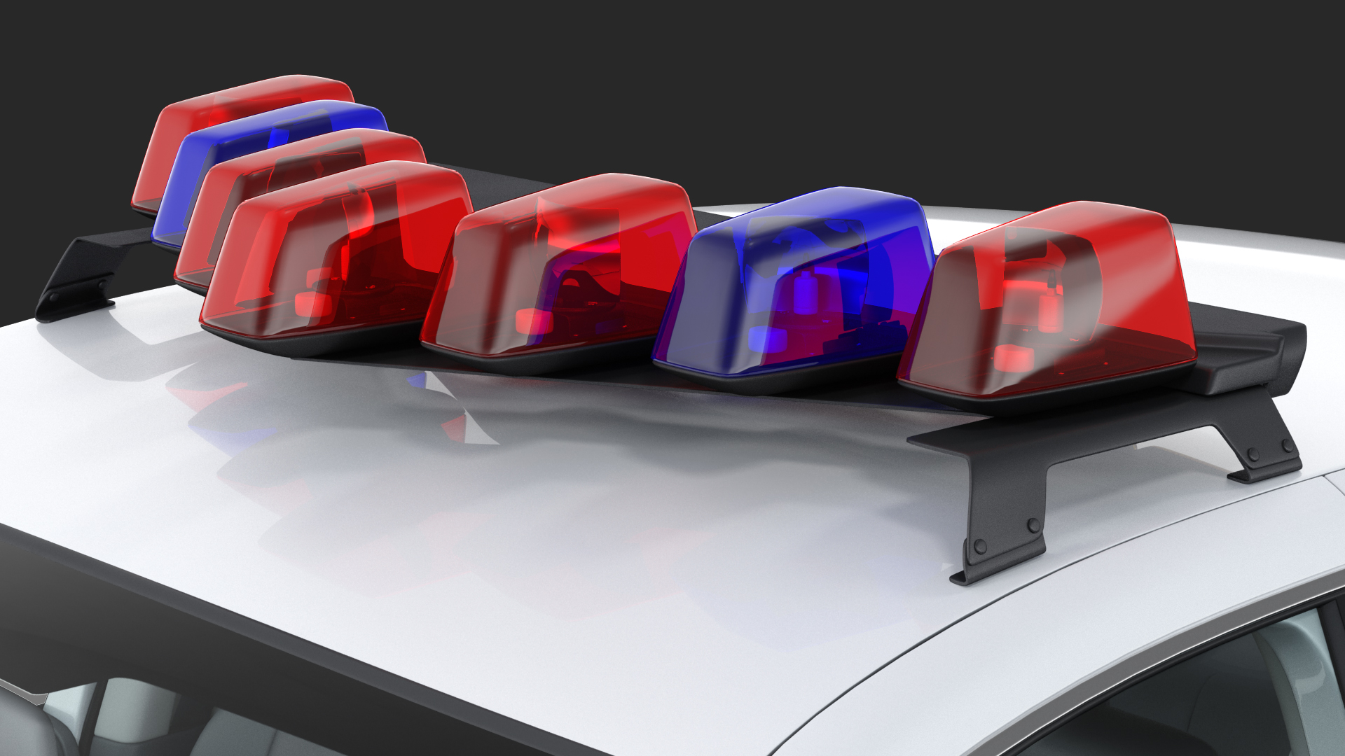 3D model Generic Police Car NYPD Rigged