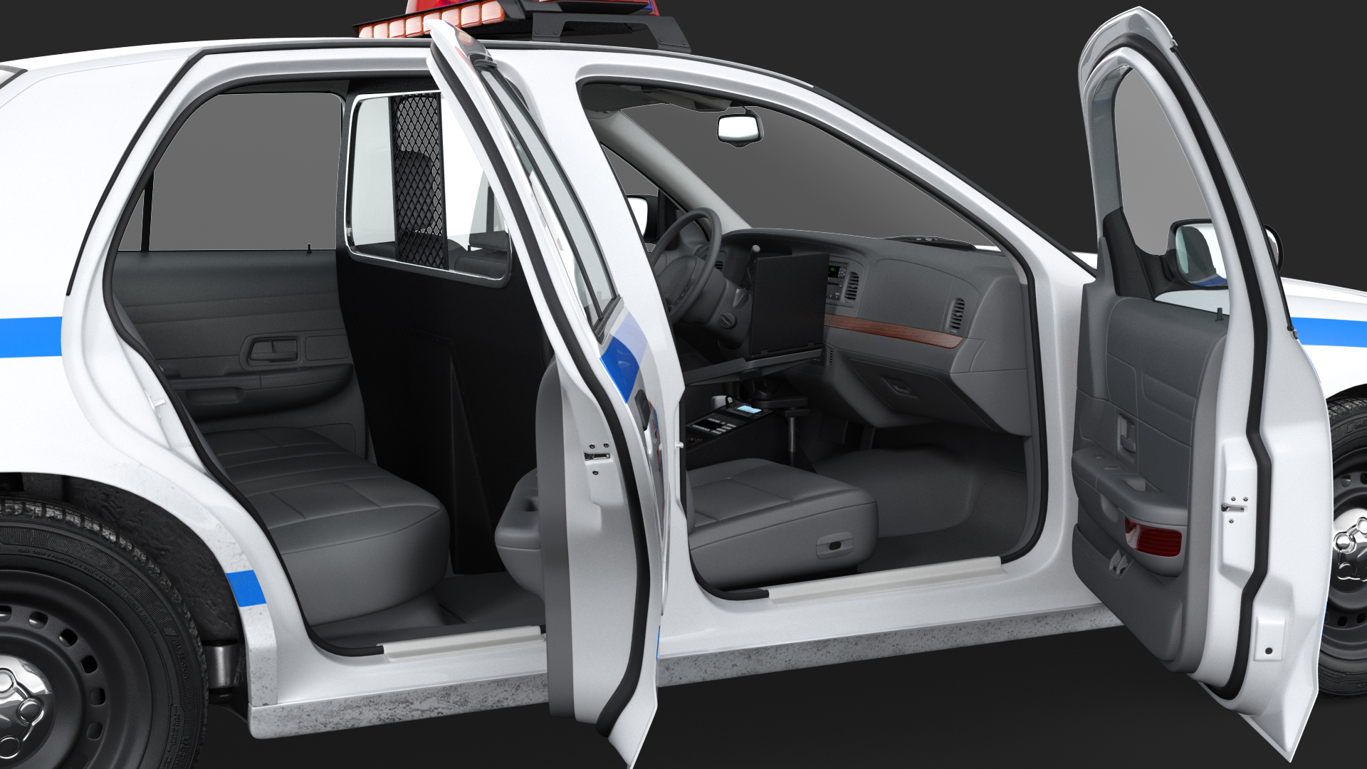 3D model Generic Police Car NYPD Rigged