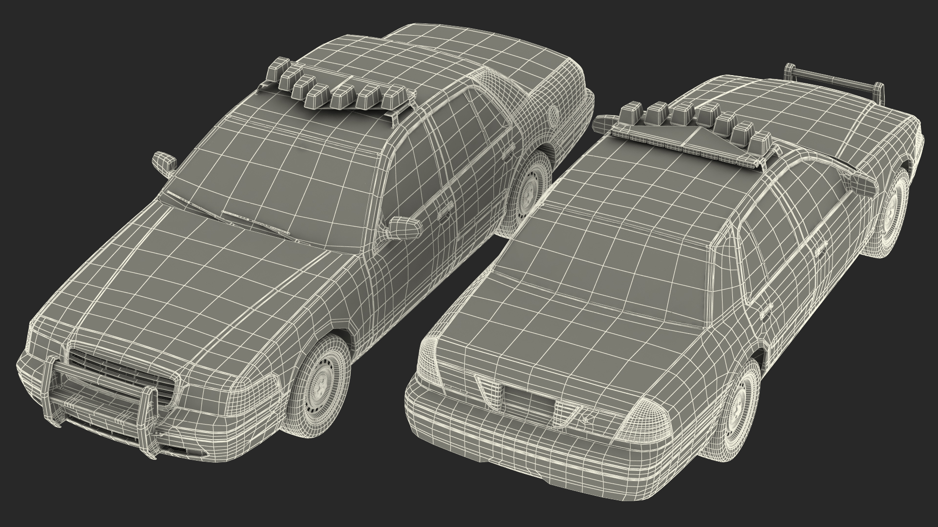 3D model Generic Police Car NYPD Rigged