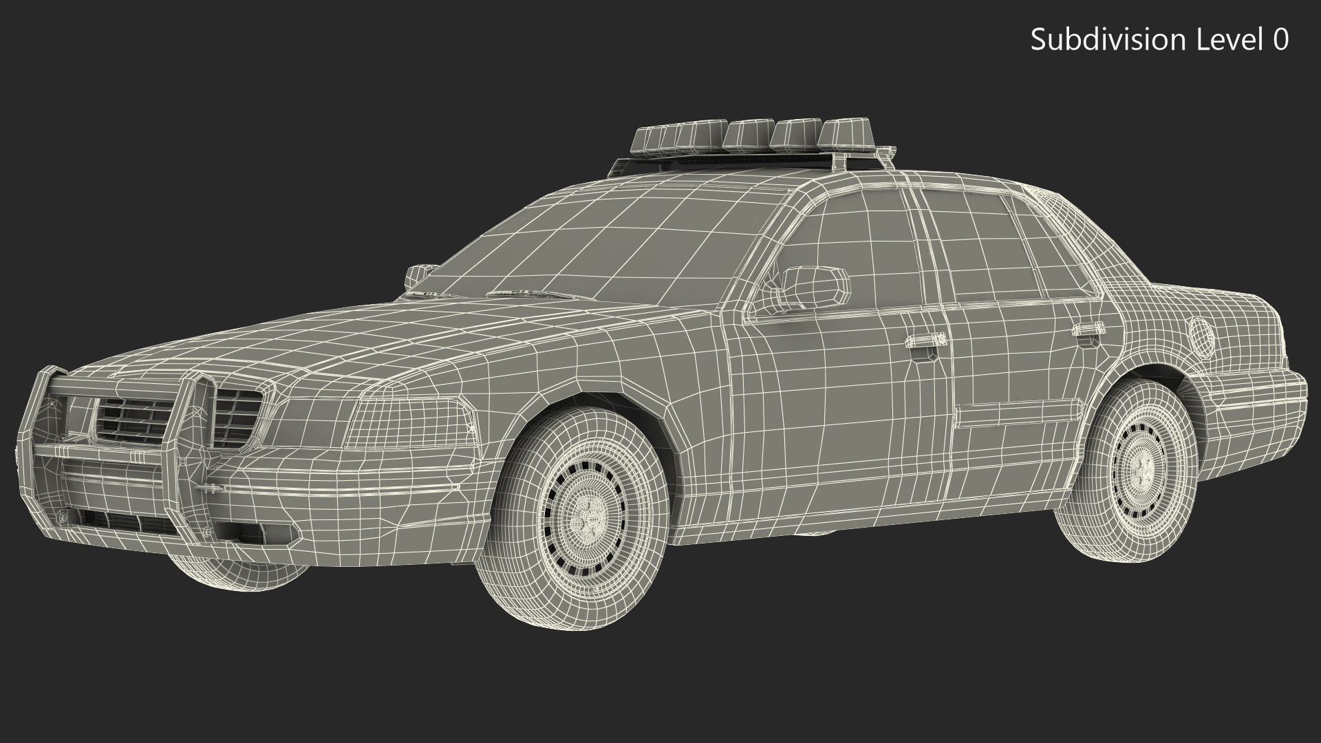 3D model Generic Police Car NYPD Rigged