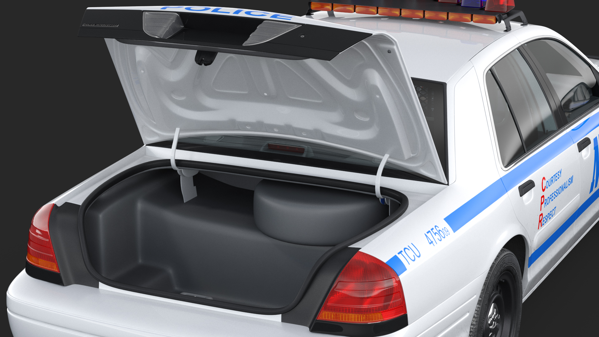 3D model Generic Police Car NYPD Rigged