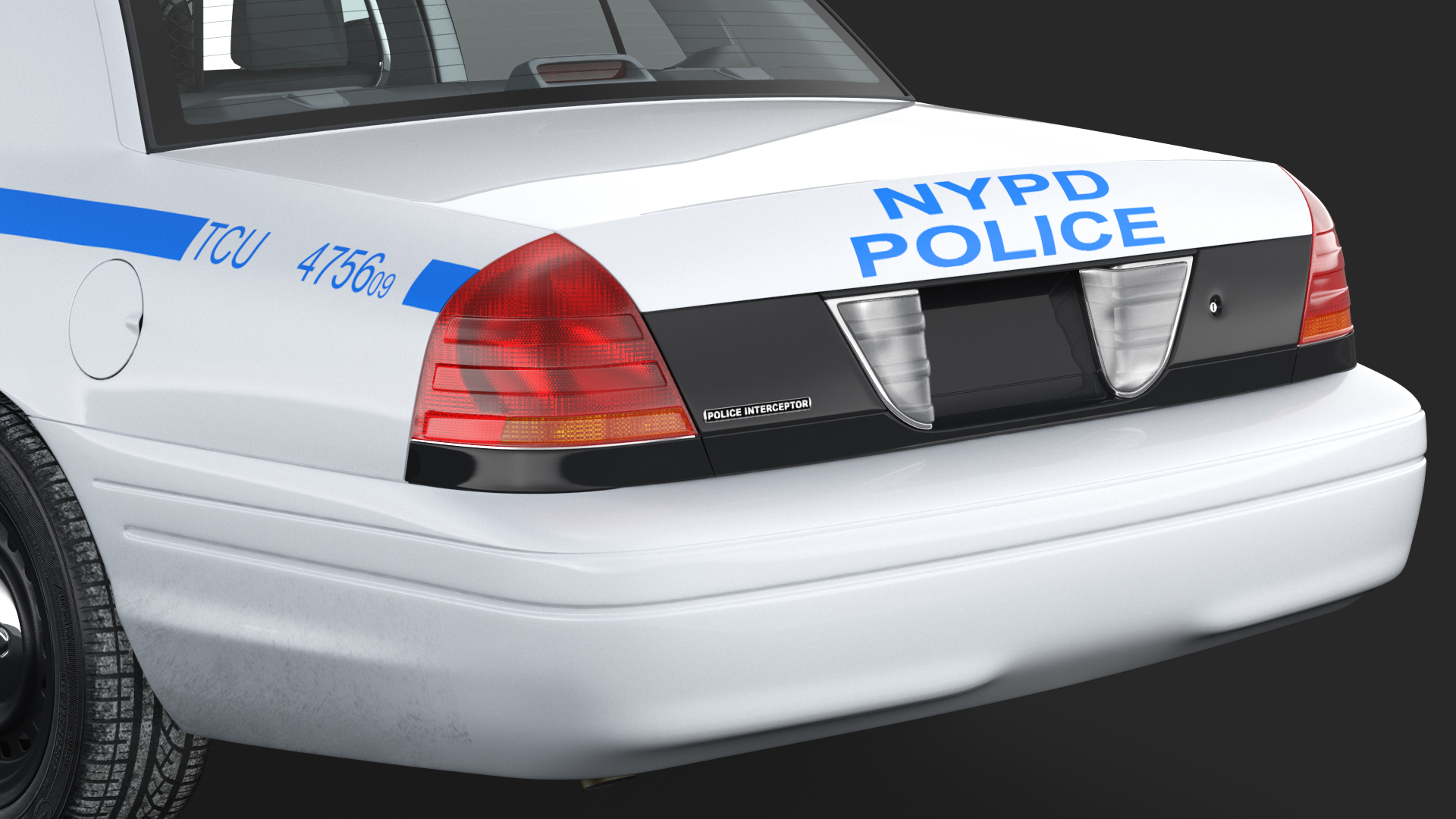 3D model Generic Police Car NYPD Rigged