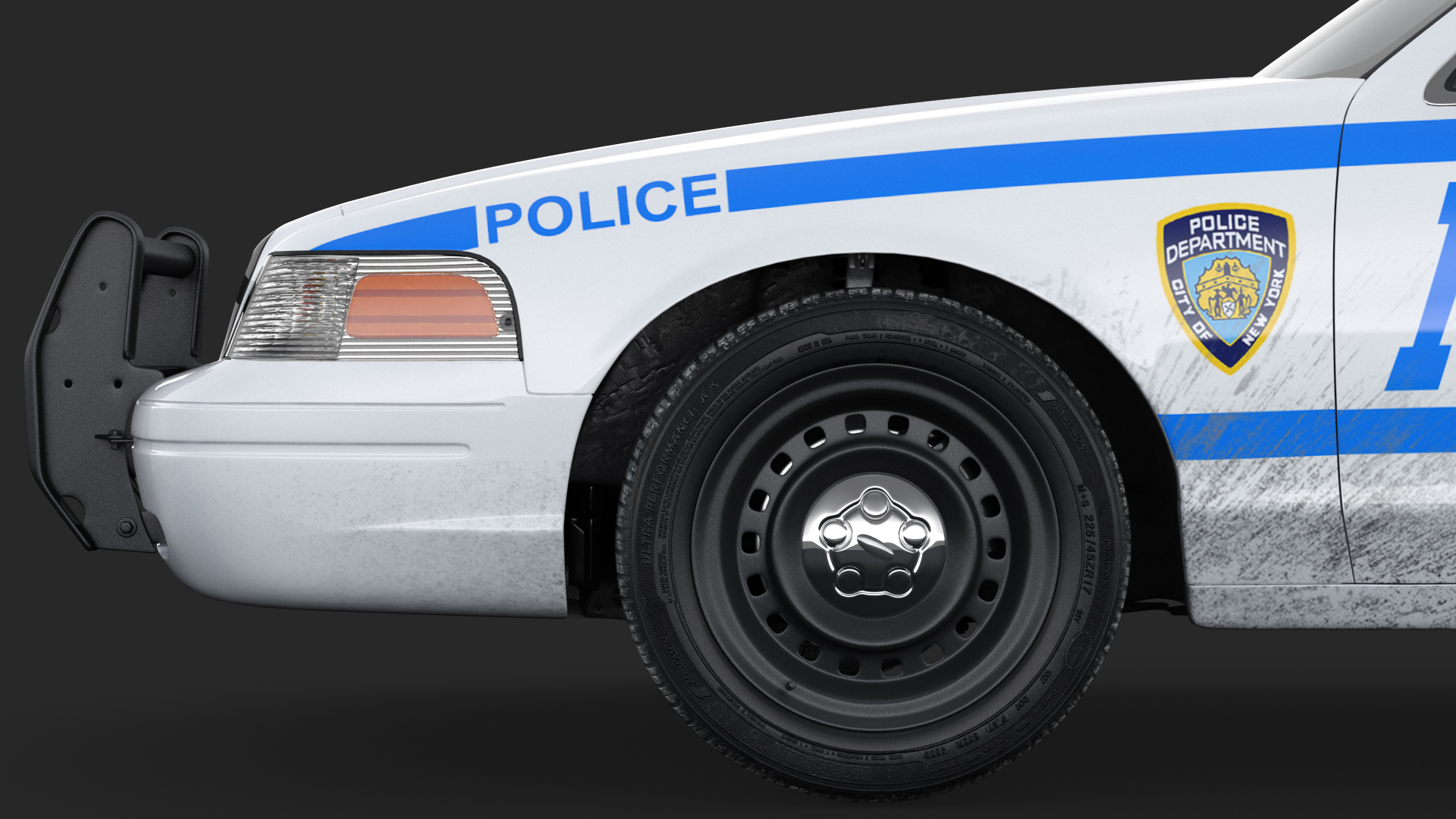 3D model Generic Police Car NYPD Rigged