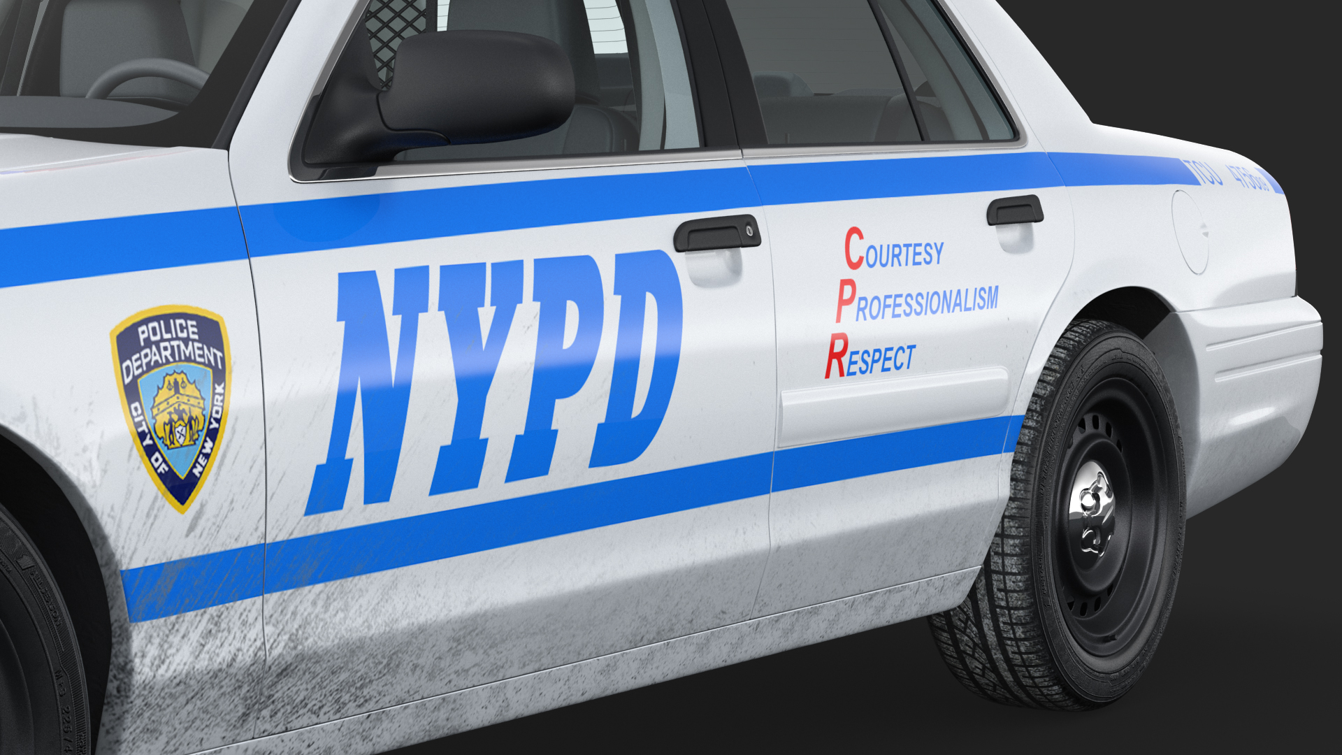 3D model Generic Police Car NYPD Rigged