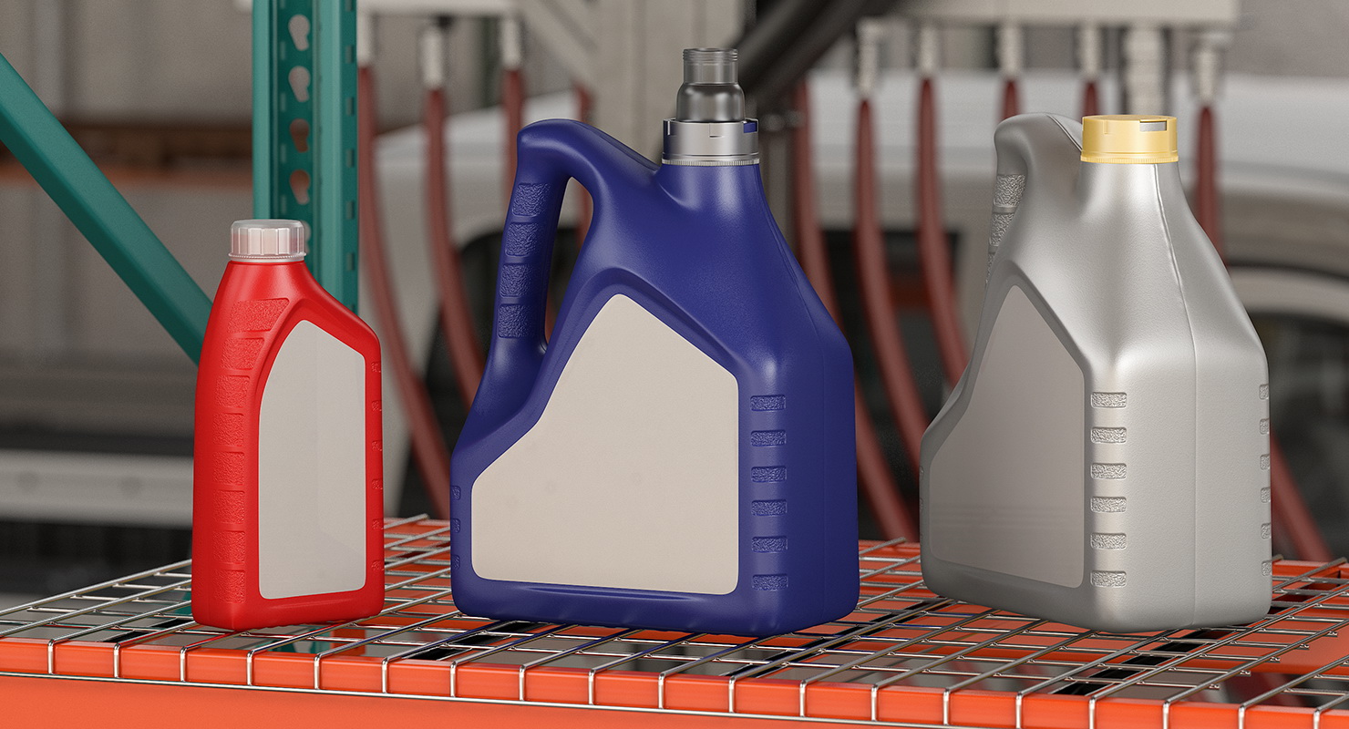 Motor Oil Bottles Set Generic 3D model