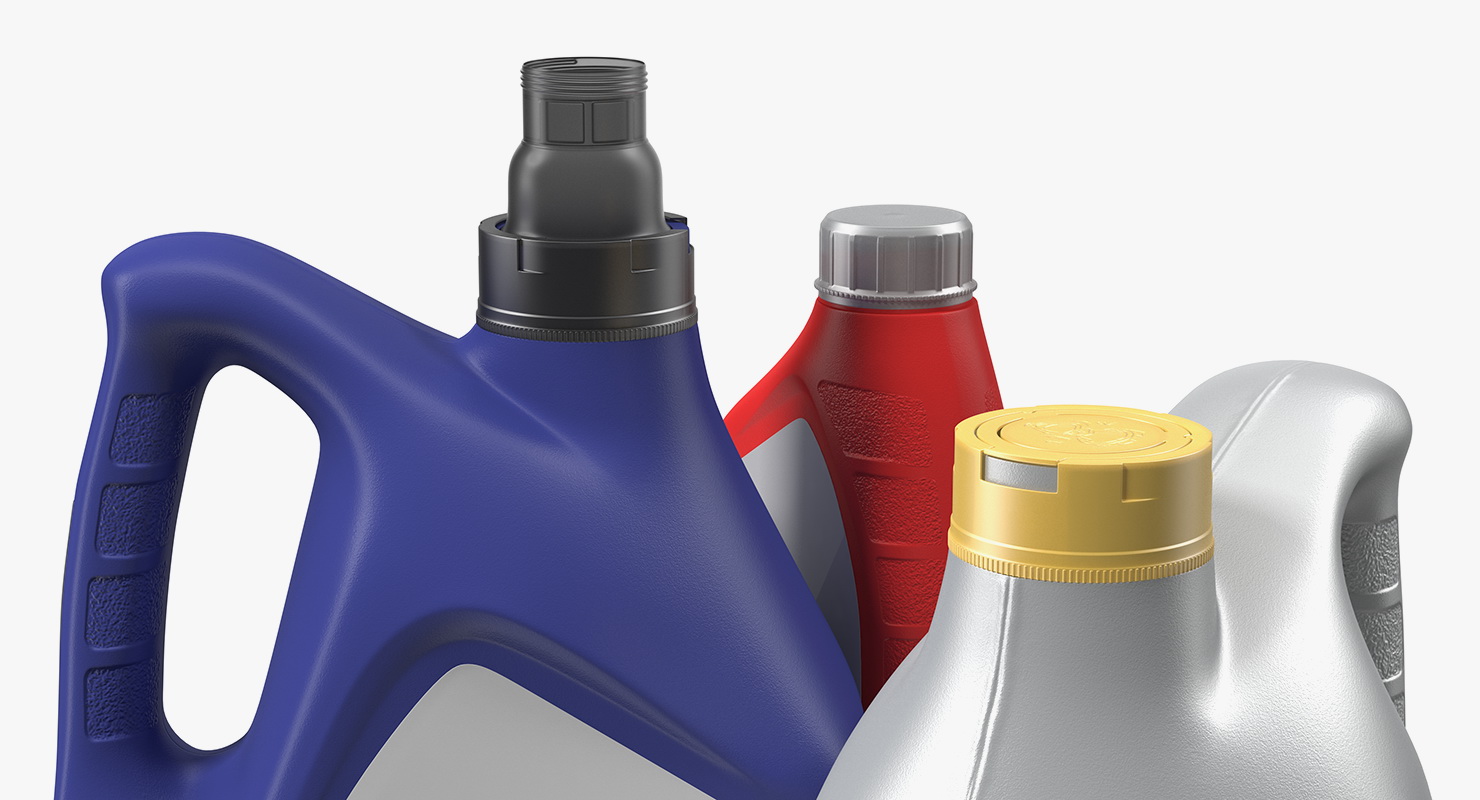 Motor Oil Bottles Set Generic 3D model