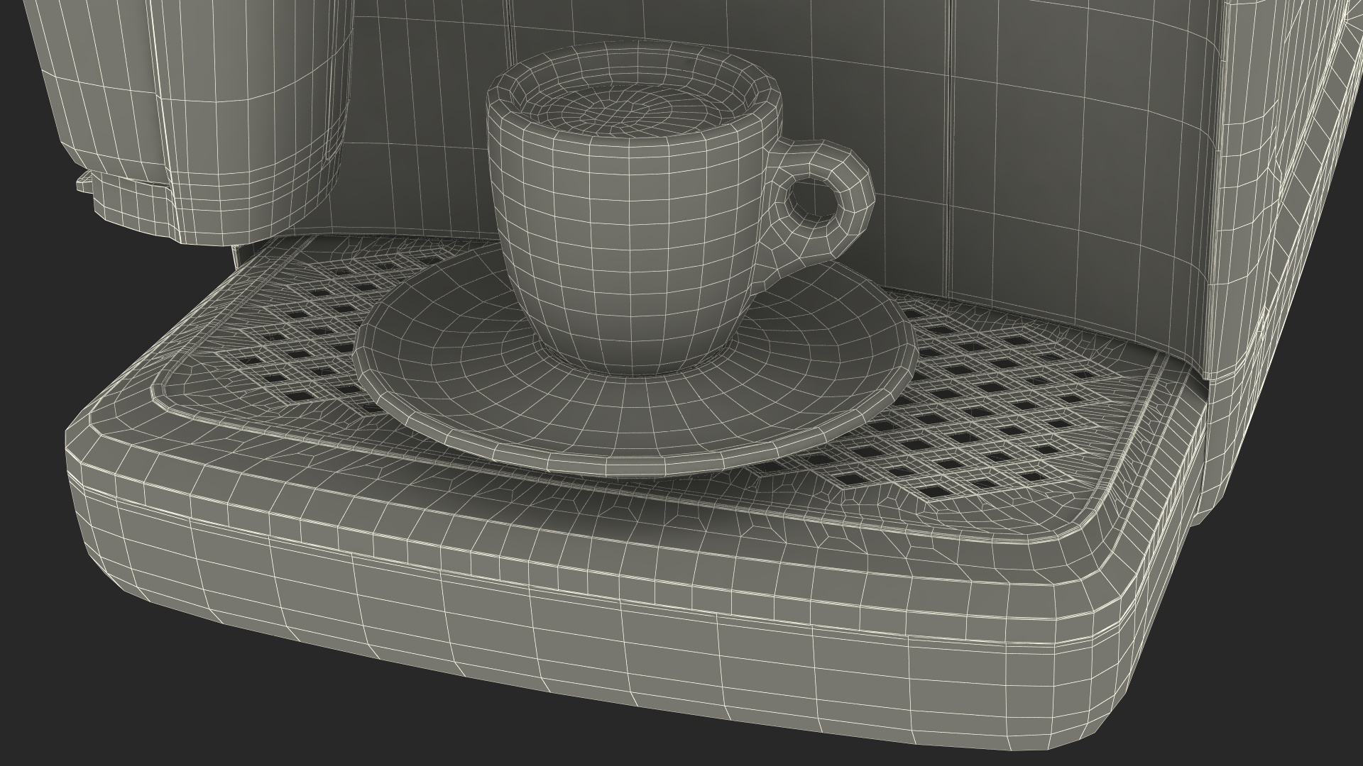 Espresso Machine with Coffee Cup 3D