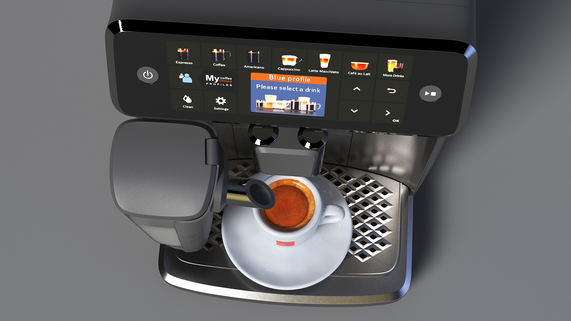 Espresso Machine with Coffee Cup 3D