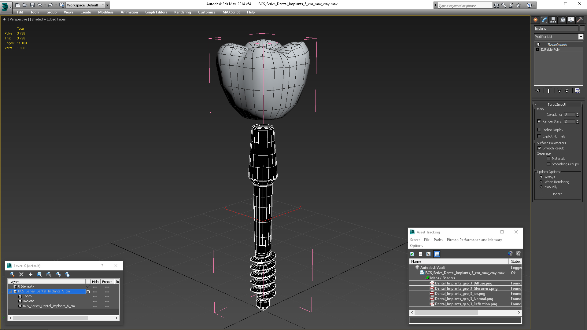 3D BCS Series Dental Implants 5 cm