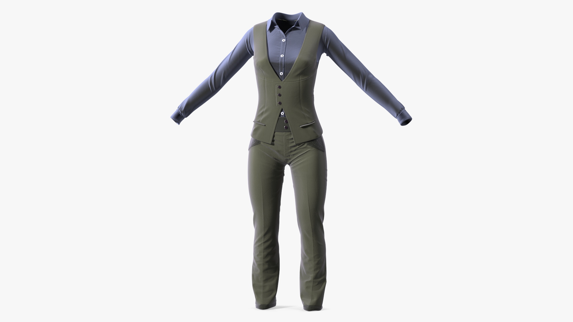 3D Formal Attire Suit for Women model