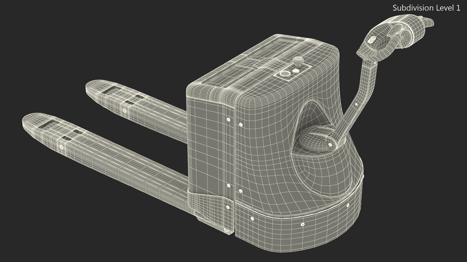 3D Orange Electric Pallet Truck model