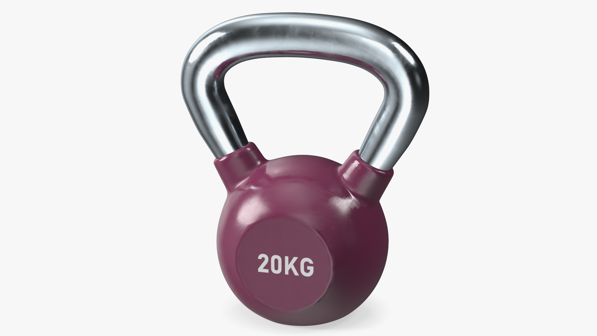 3D model Vinyl Coated Metal Kettle Bell 20kg