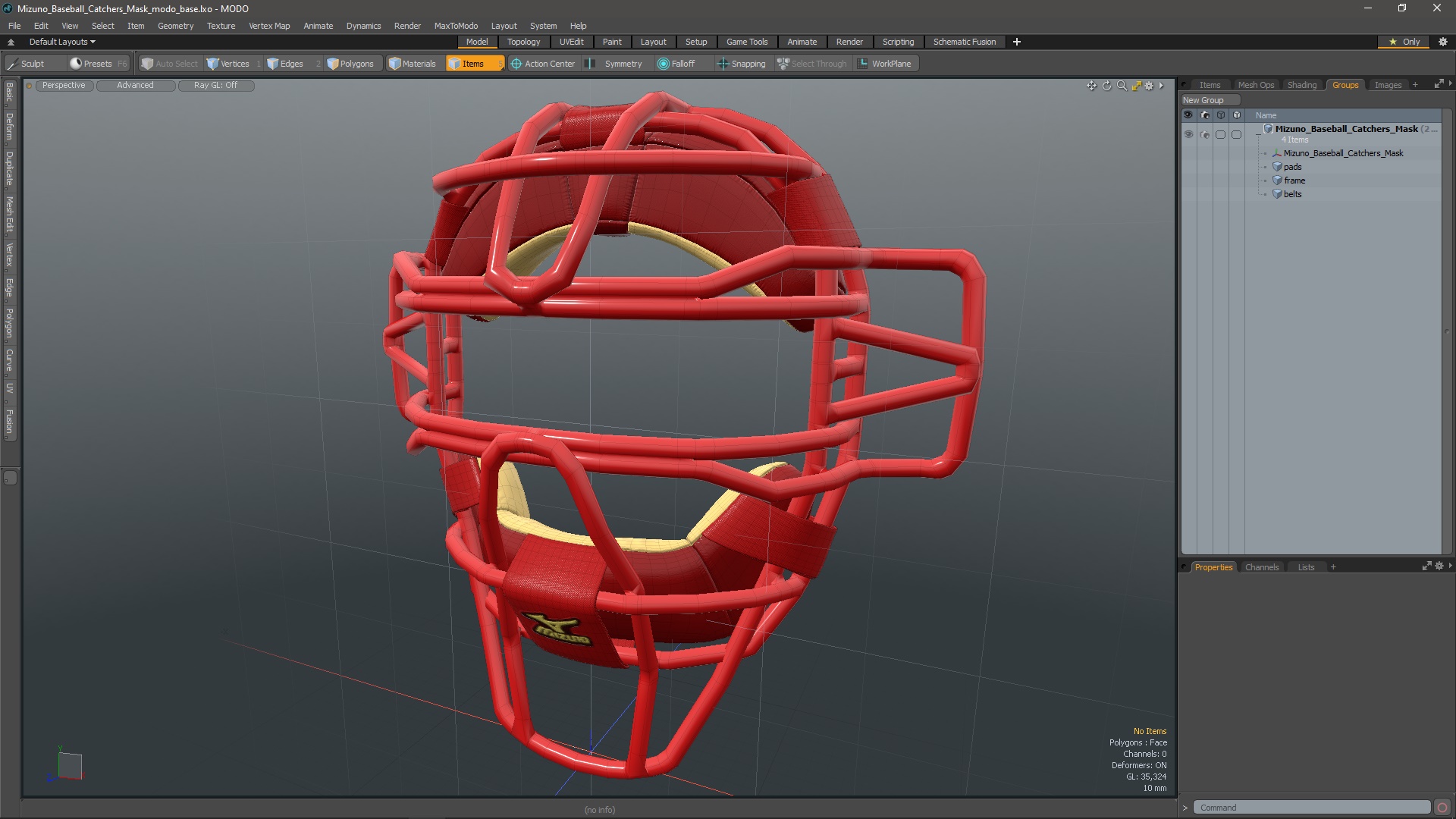 Mizuno Baseball Catchers Mask 3D model