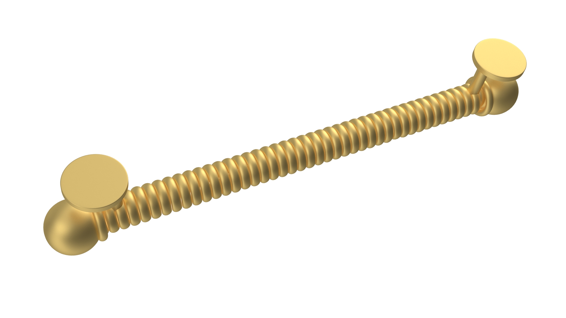 3D Spiral Door Handle Gold model