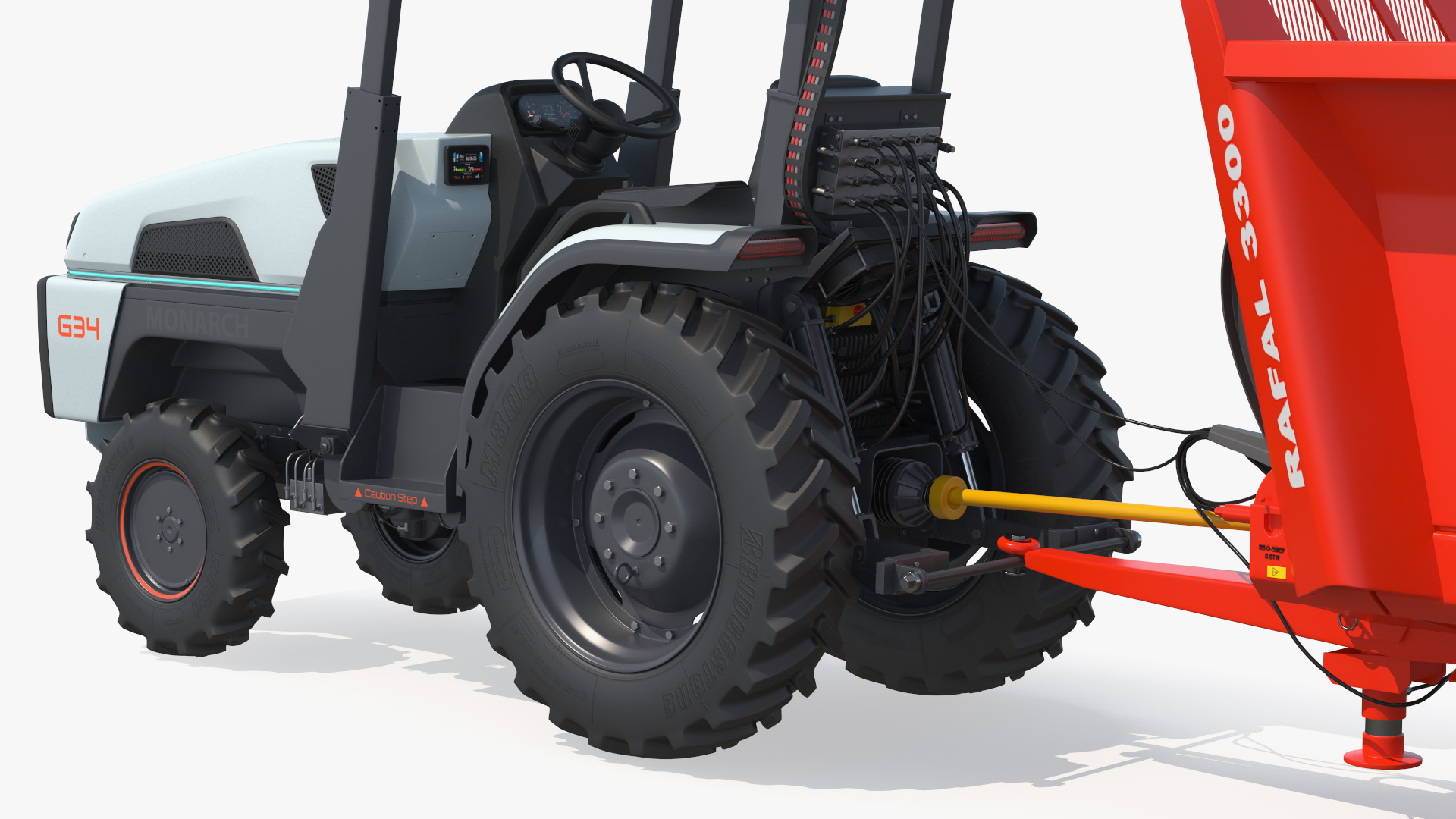 Monarch Electric Tractor with Spreader Sodimac Rafal 3300 3D