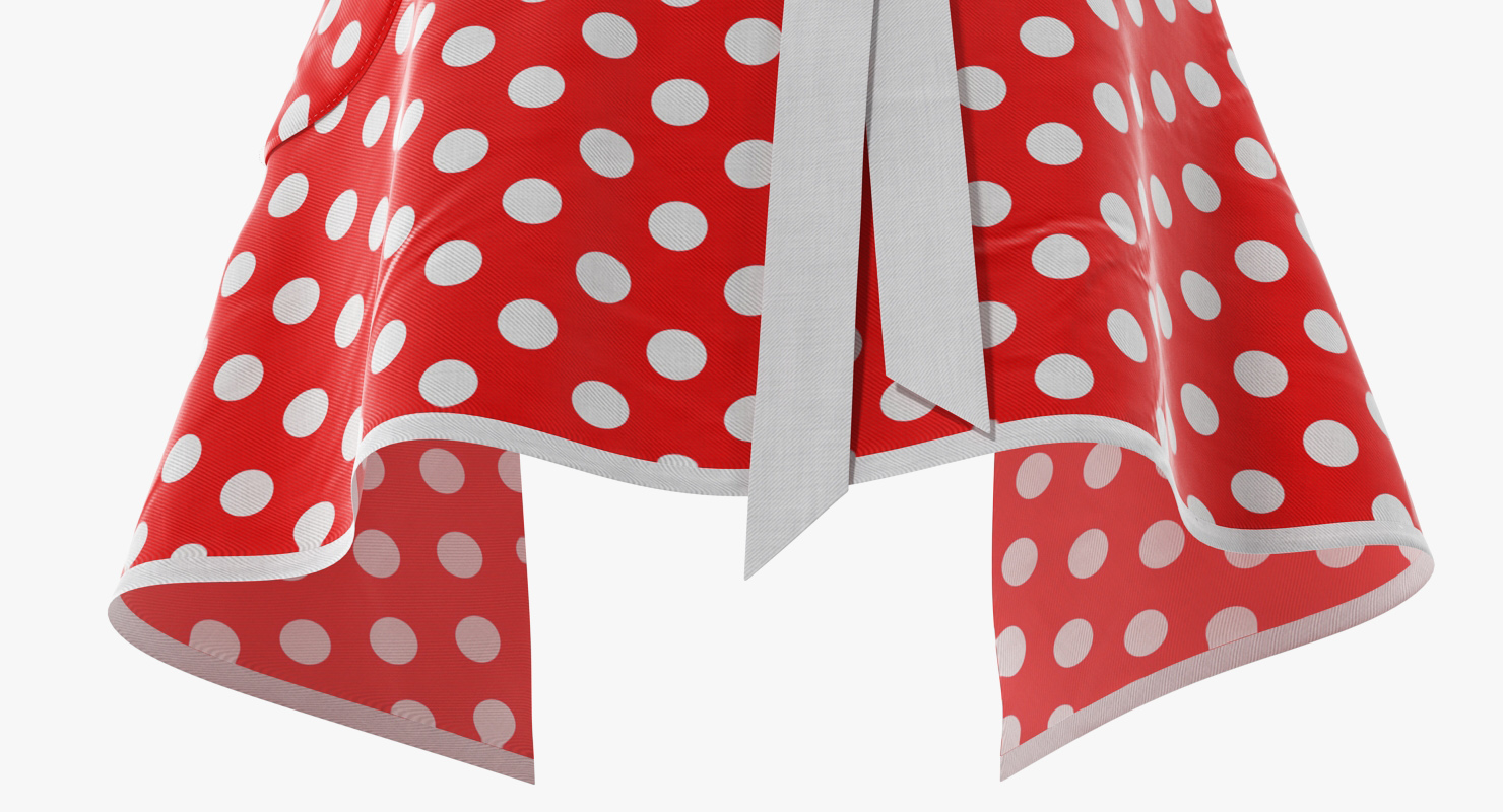 Retro Kitchen Apron on Mannequin 3D