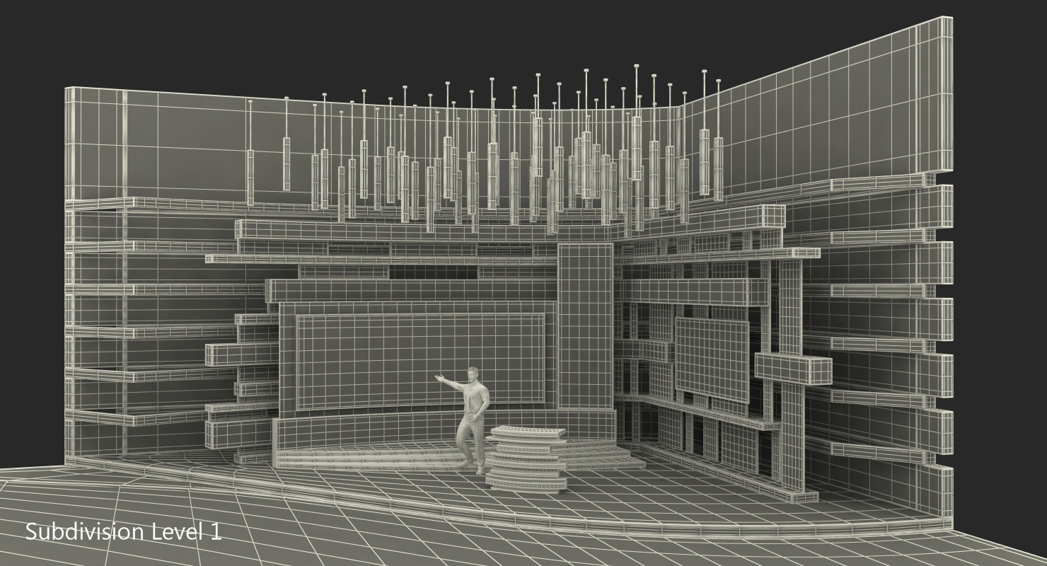 3D Modern TV Weather Studio with Rigged Presenter