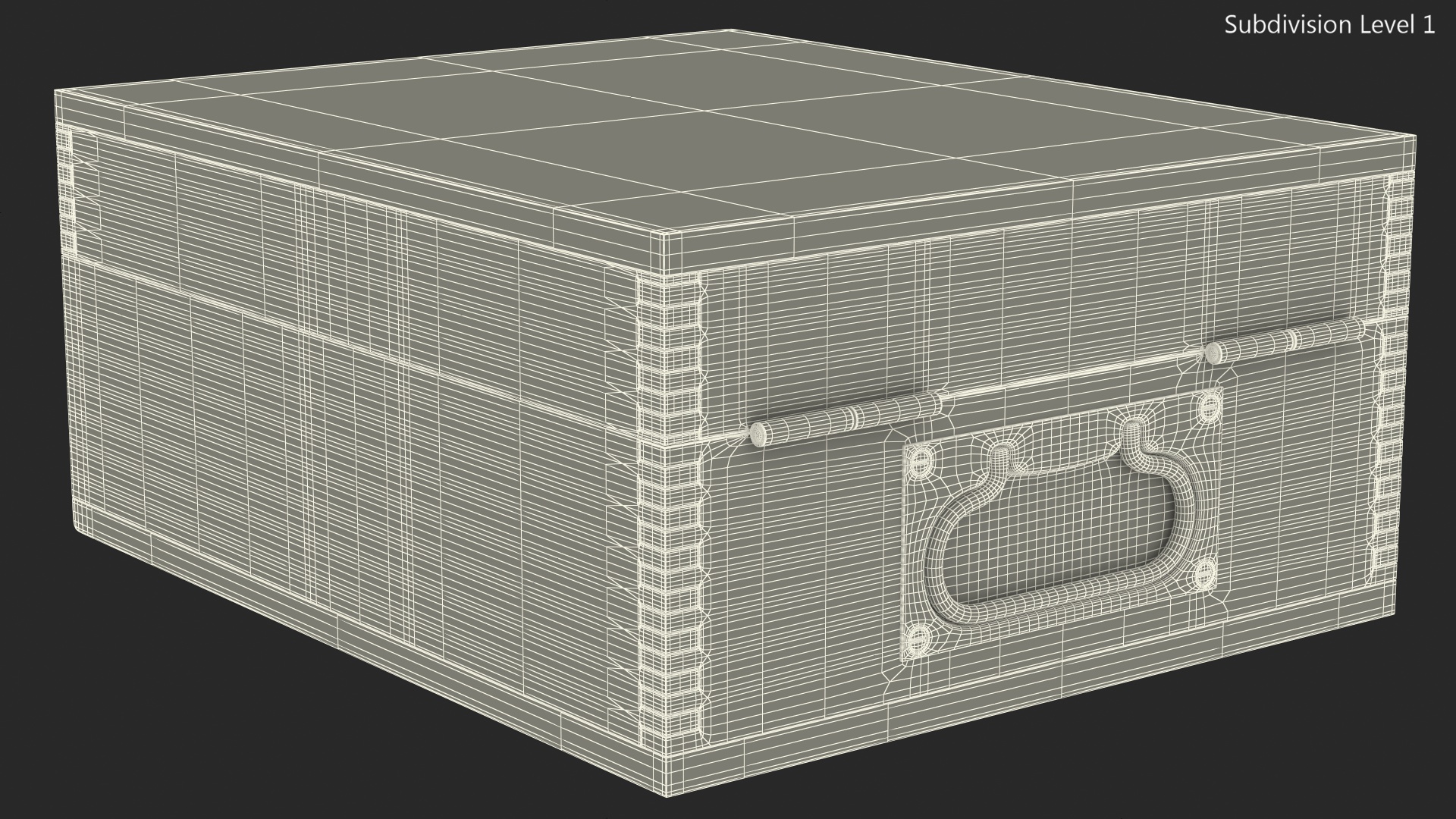 3D model Old Wooden Case