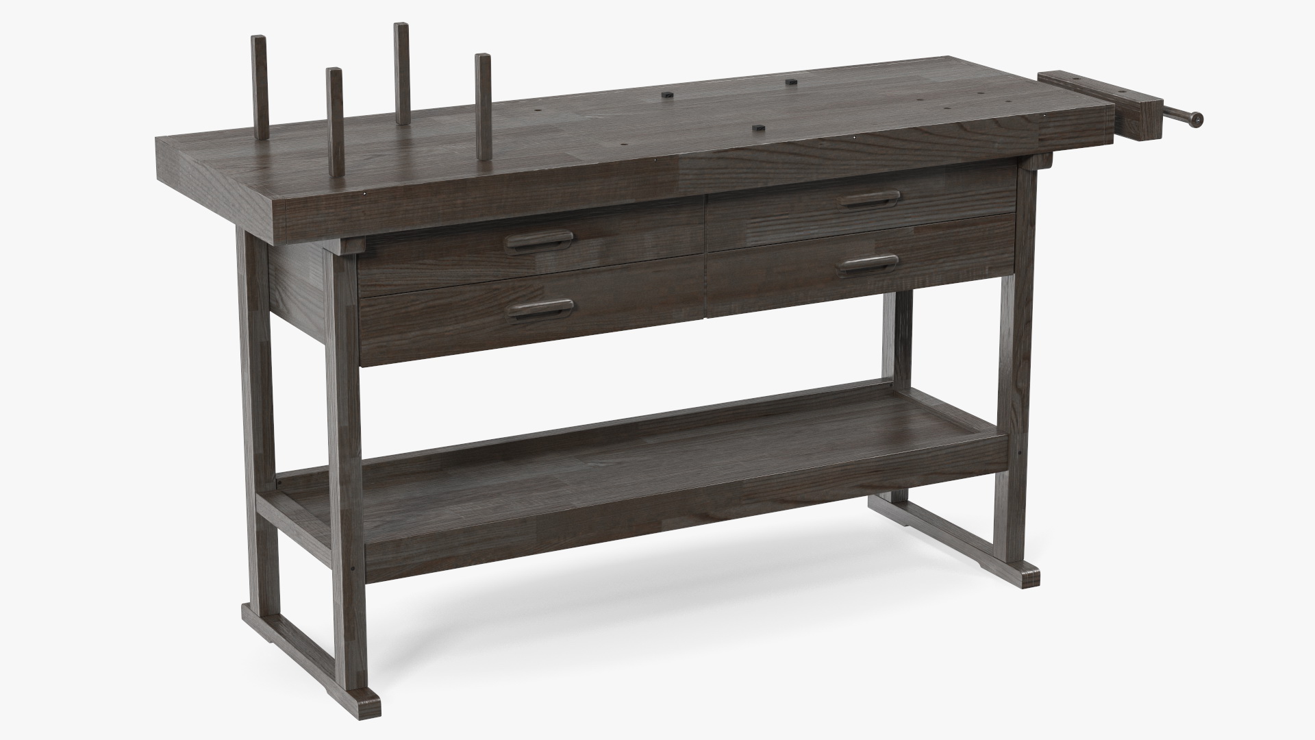 3D Wooden Carpenter Workbench