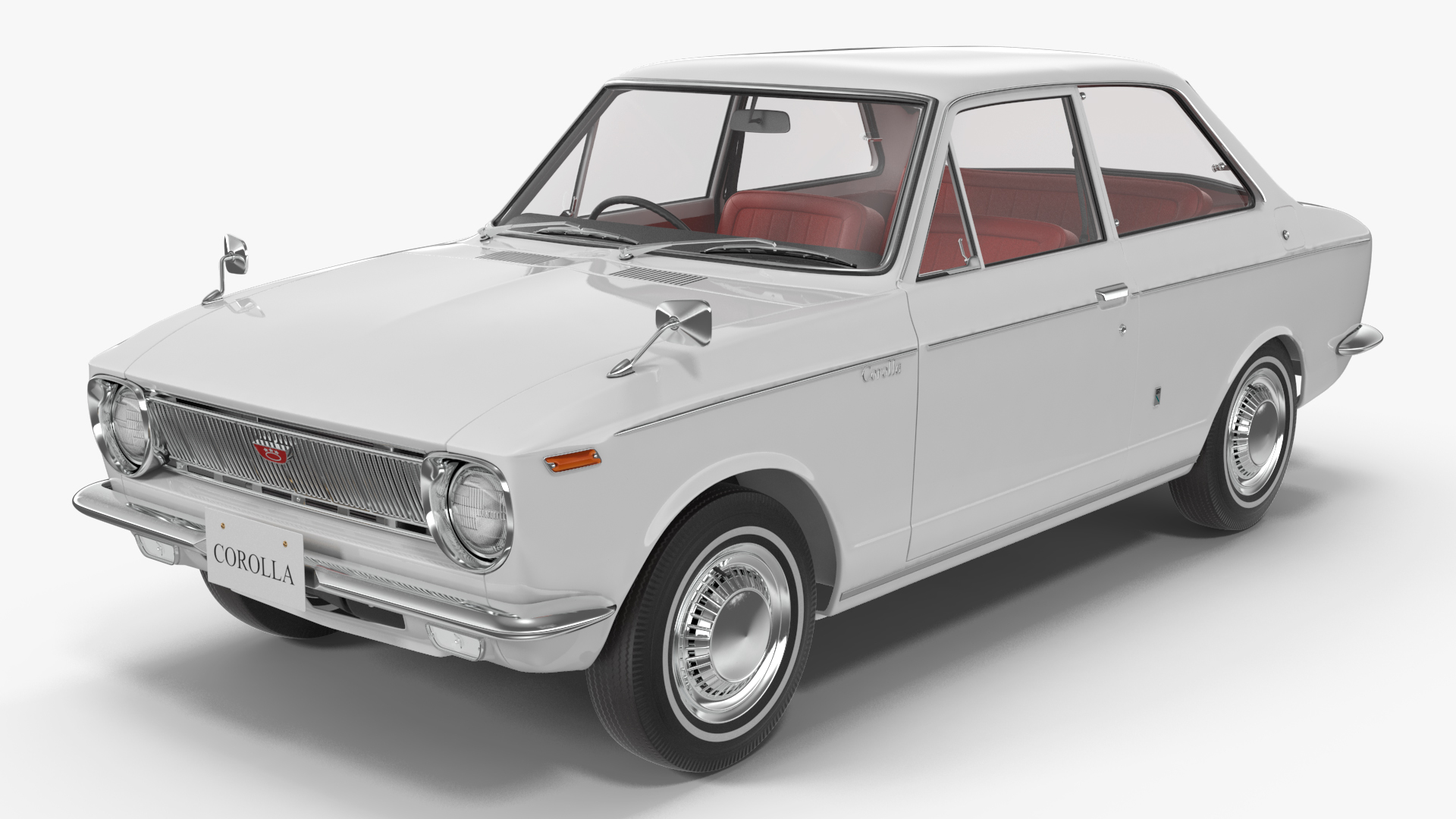 1st Generation Toyota Corolla E10 1966 White 3D model