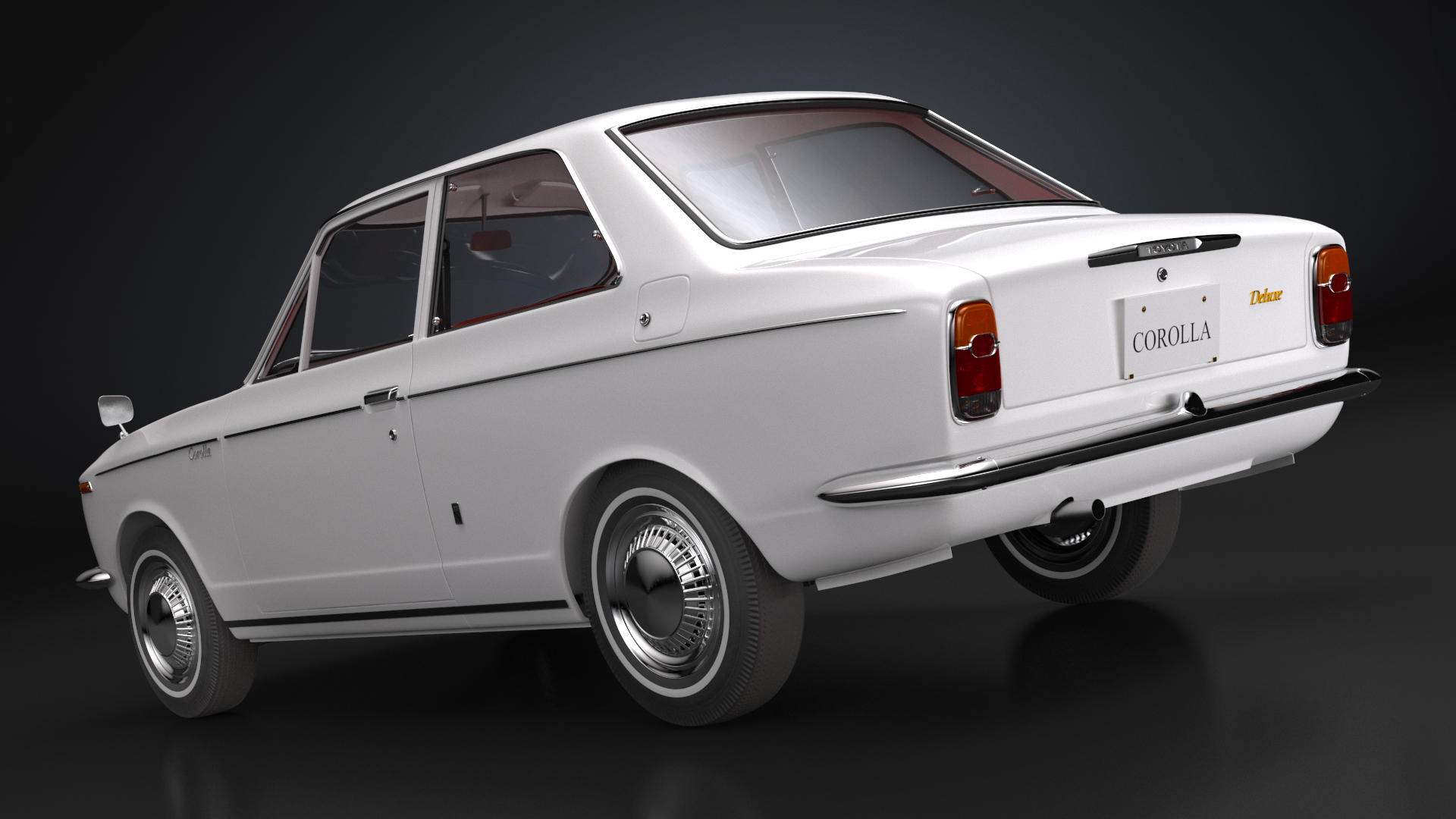 1st Generation Toyota Corolla E10 1966 White 3D model