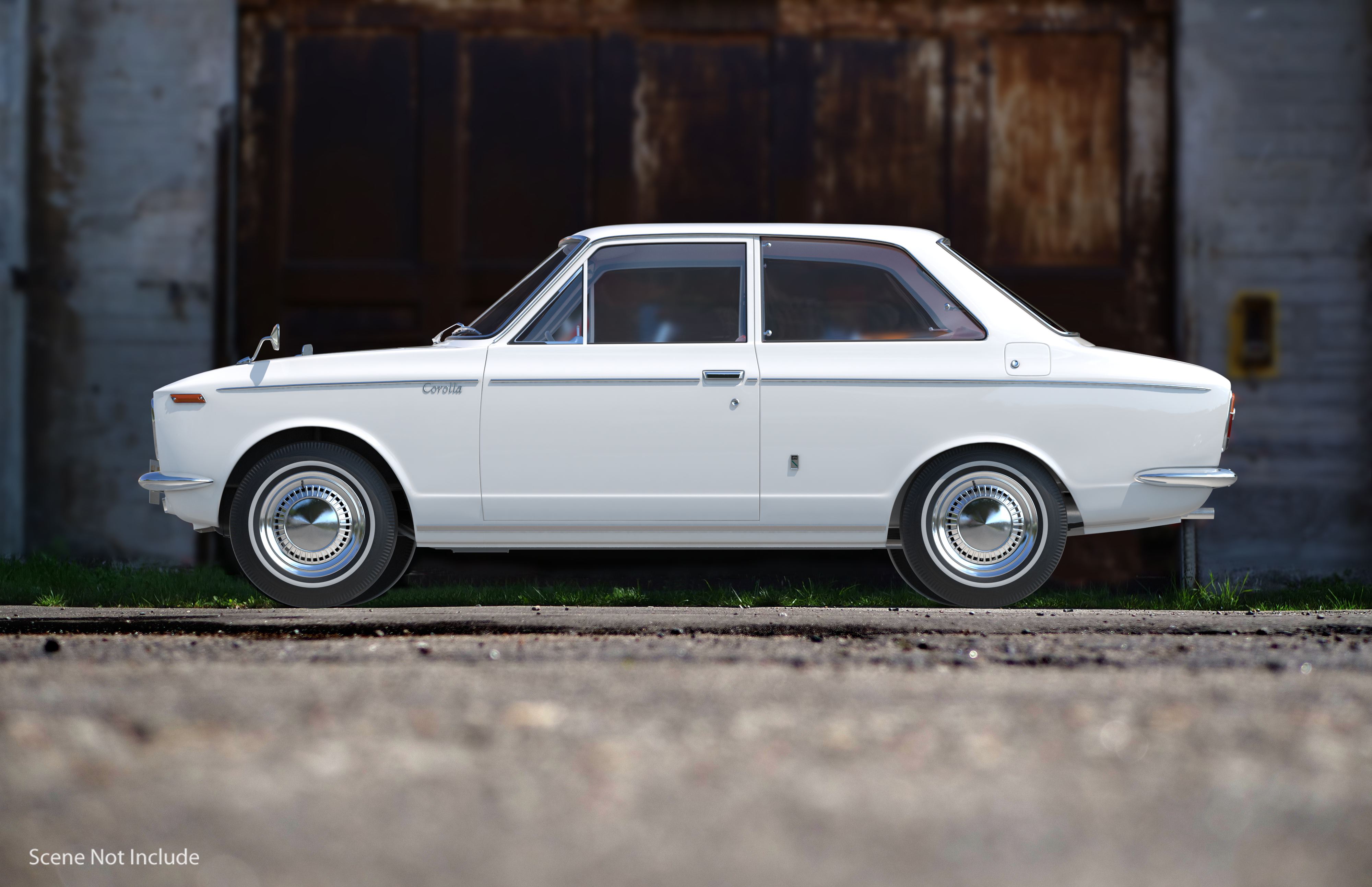 1st Generation Toyota Corolla E10 1966 White 3D model