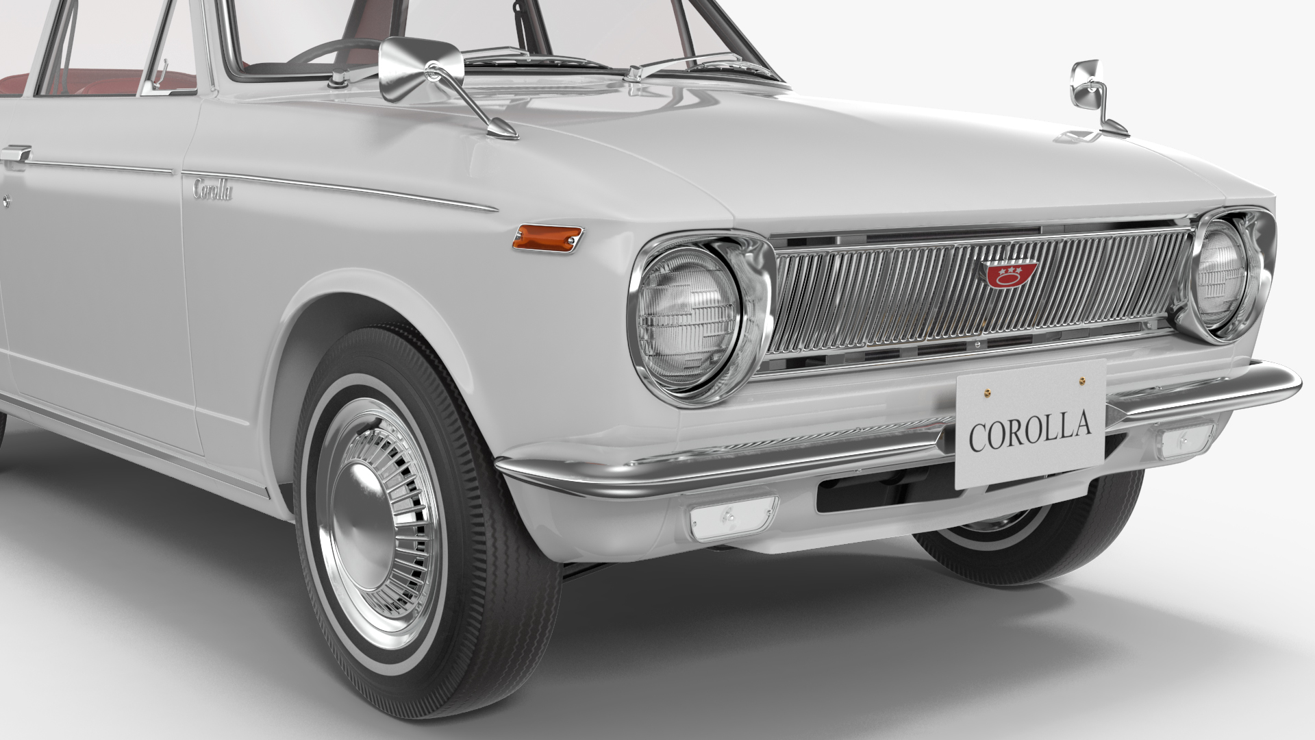 1st Generation Toyota Corolla E10 1966 White 3D model