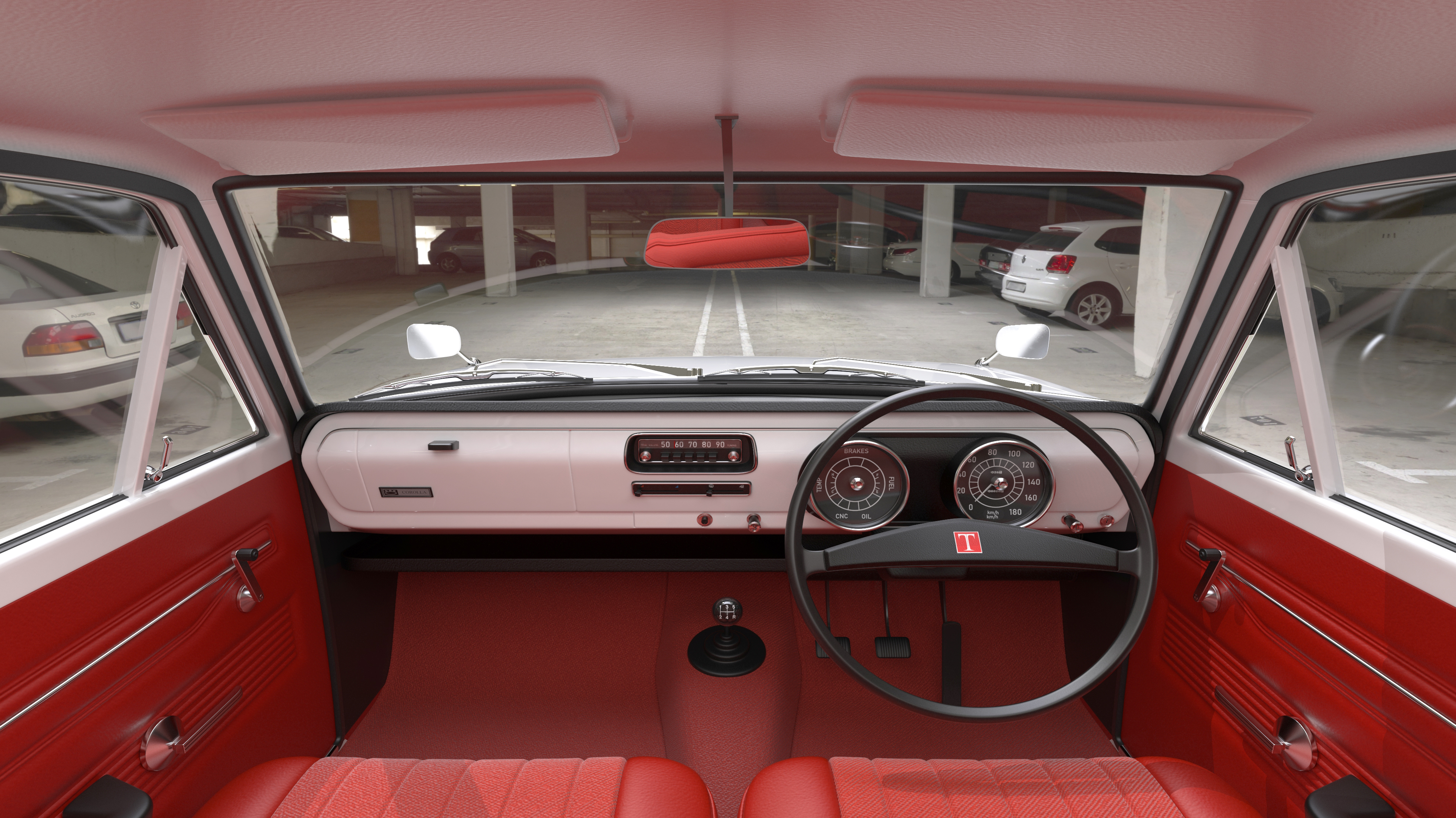 1st Generation Toyota Corolla E10 1966 White 3D model