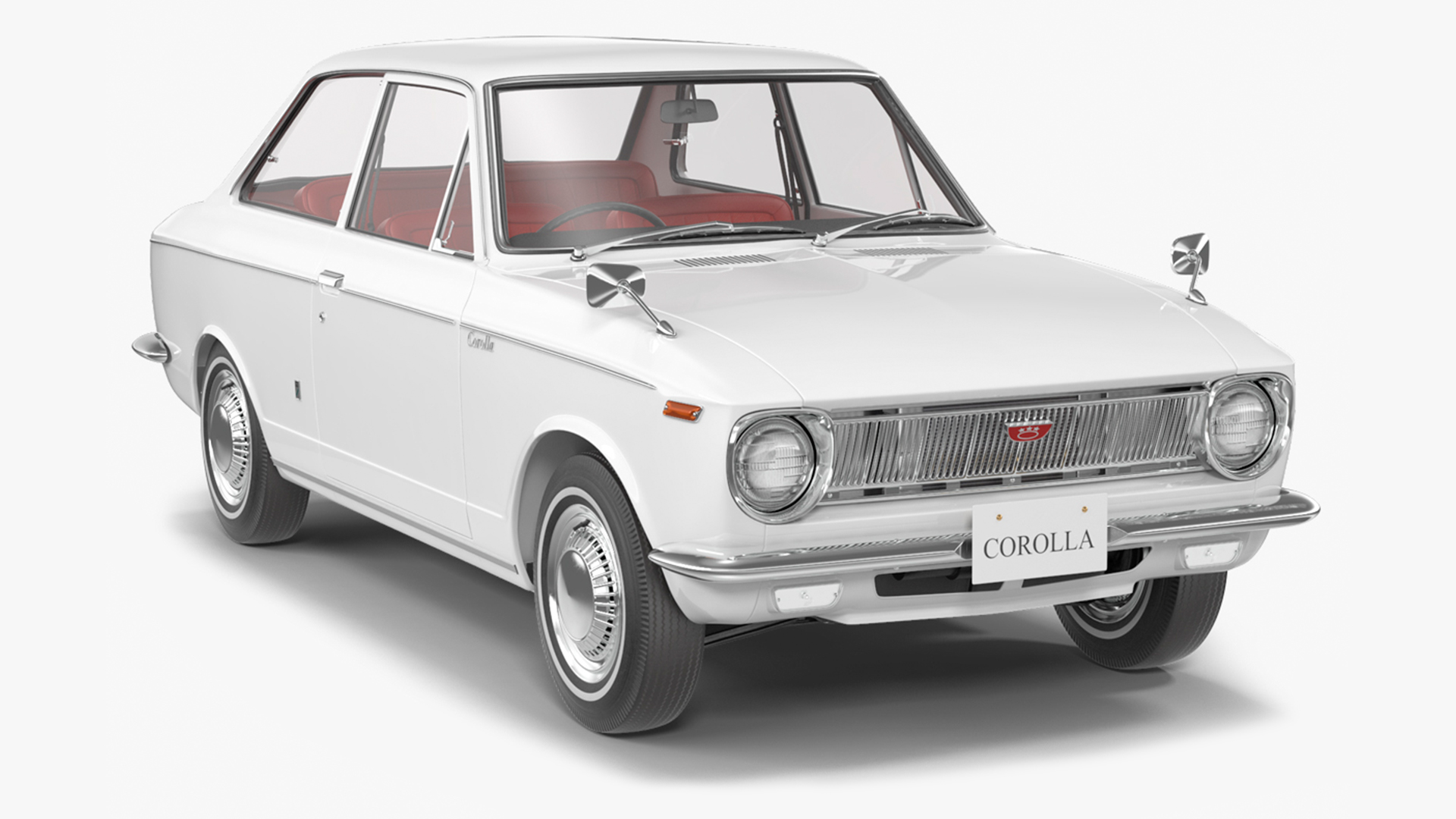 1st Generation Toyota Corolla E10 1966 White 3D model