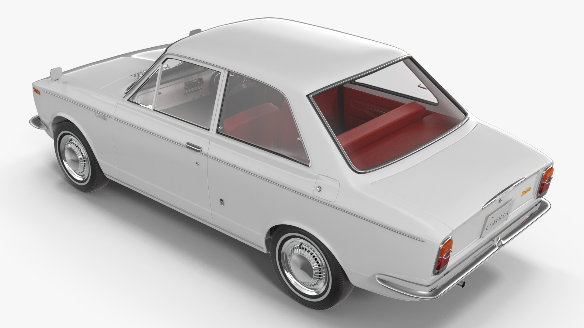 1st Generation Toyota Corolla E10 1966 White 3D model