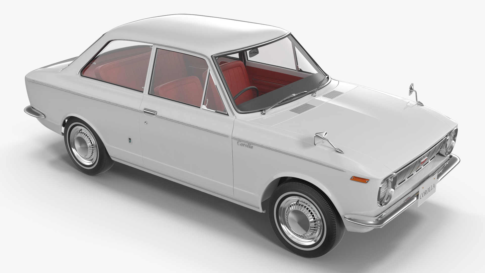 1st Generation Toyota Corolla E10 1966 White 3D model