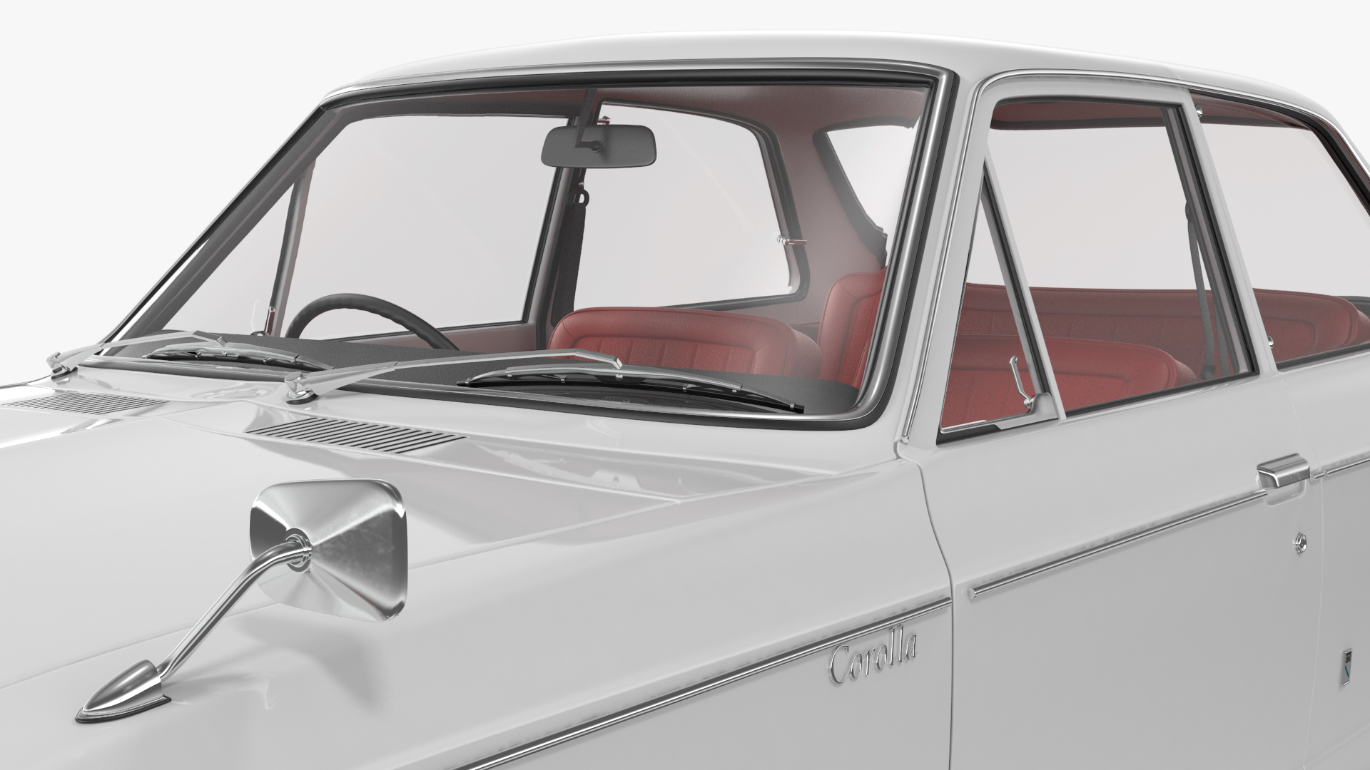 1st Generation Toyota Corolla E10 1966 White 3D model