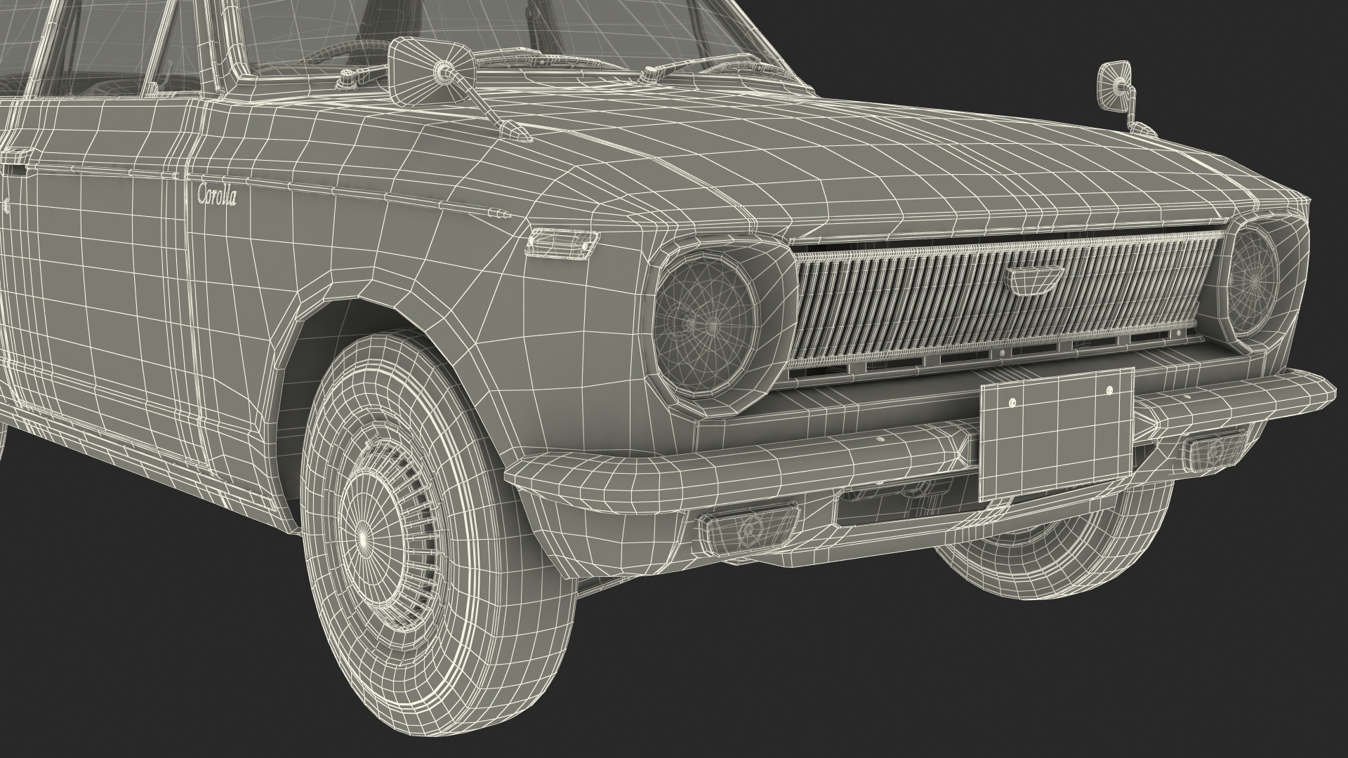 1st Generation Toyota Corolla E10 1966 White 3D model