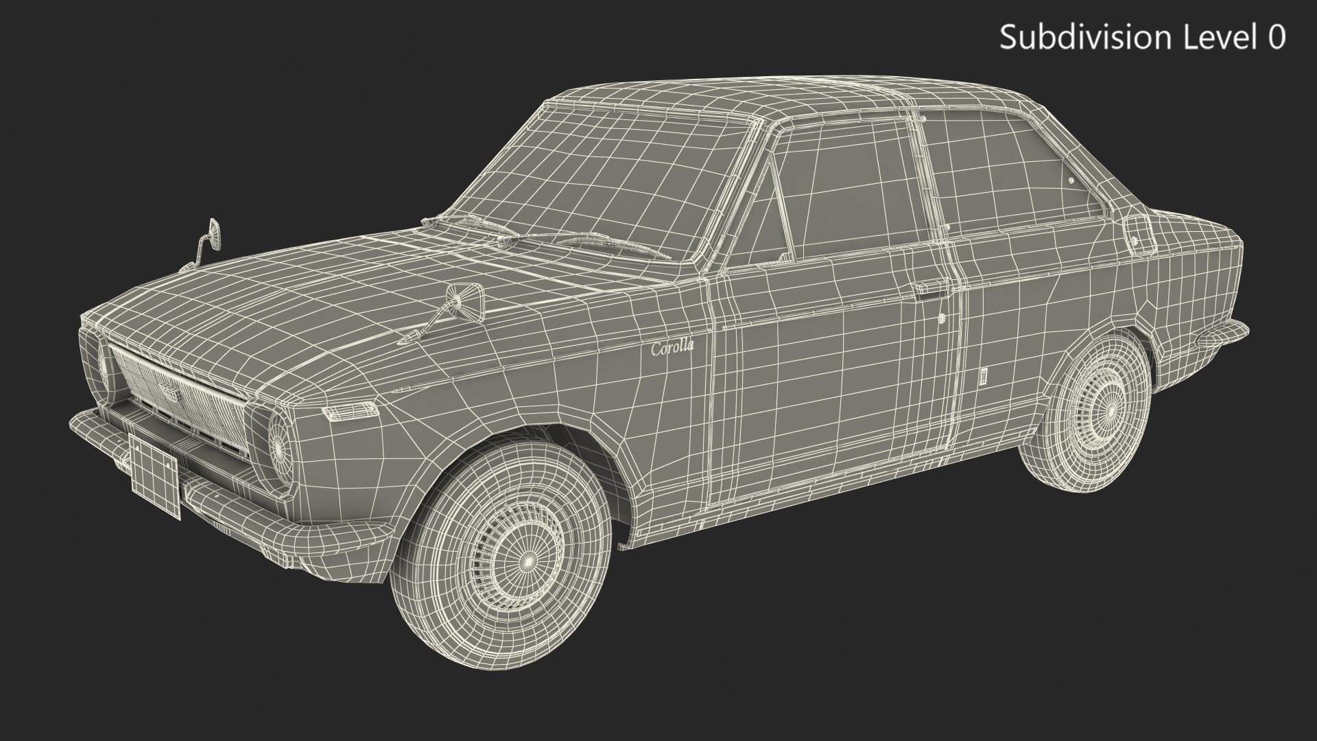 1st Generation Toyota Corolla E10 1966 White 3D model