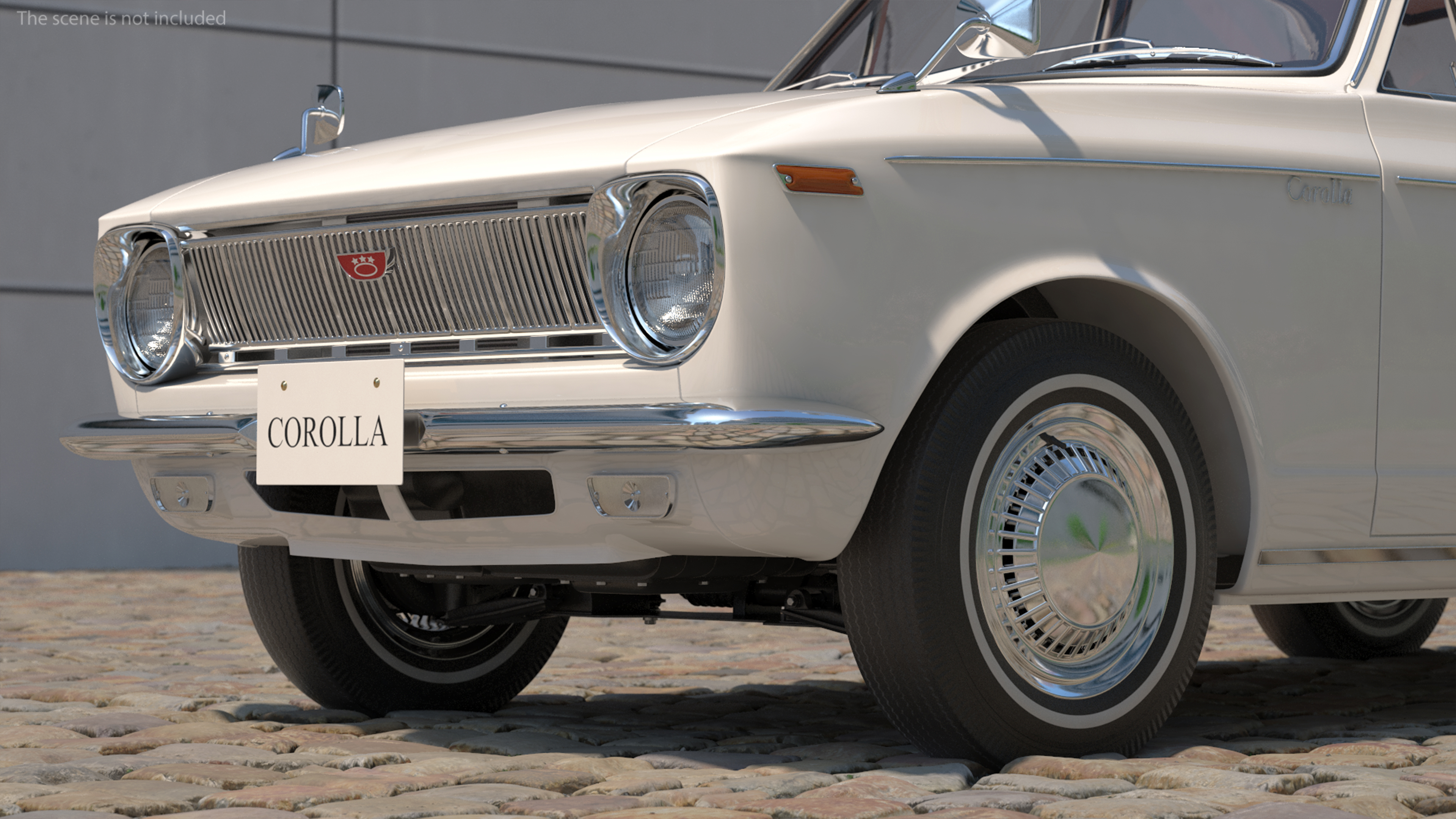 1st Generation Toyota Corolla E10 1966 White 3D model