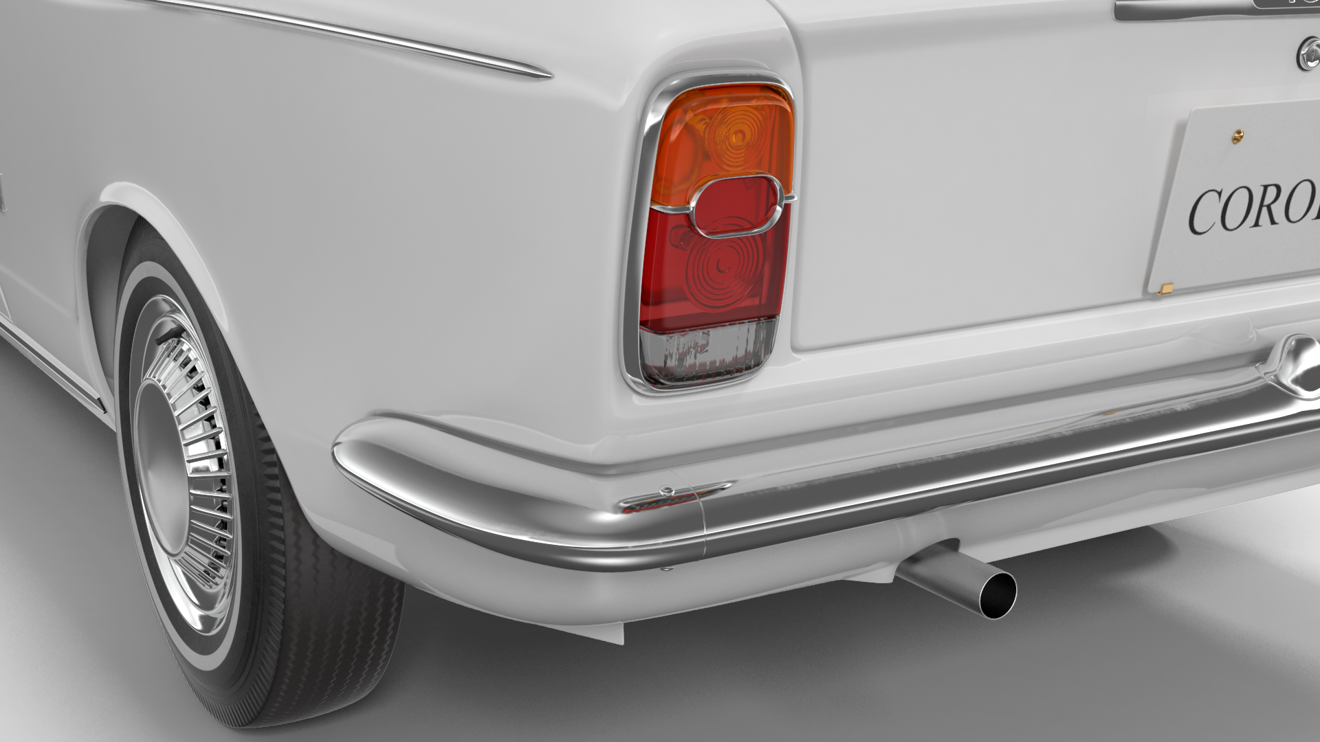 1st Generation Toyota Corolla E10 1966 White 3D model