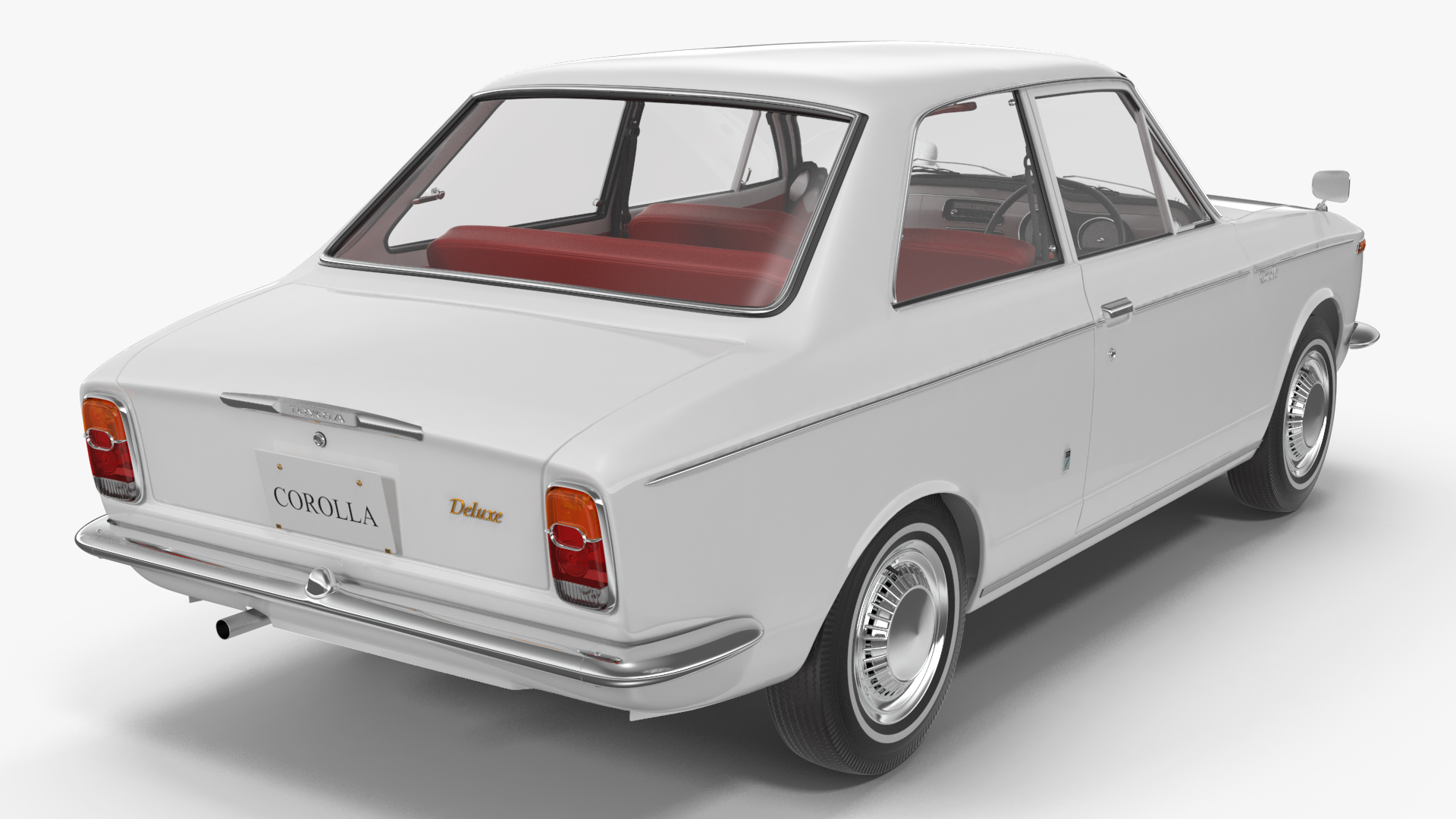 1st Generation Toyota Corolla E10 1966 White 3D model