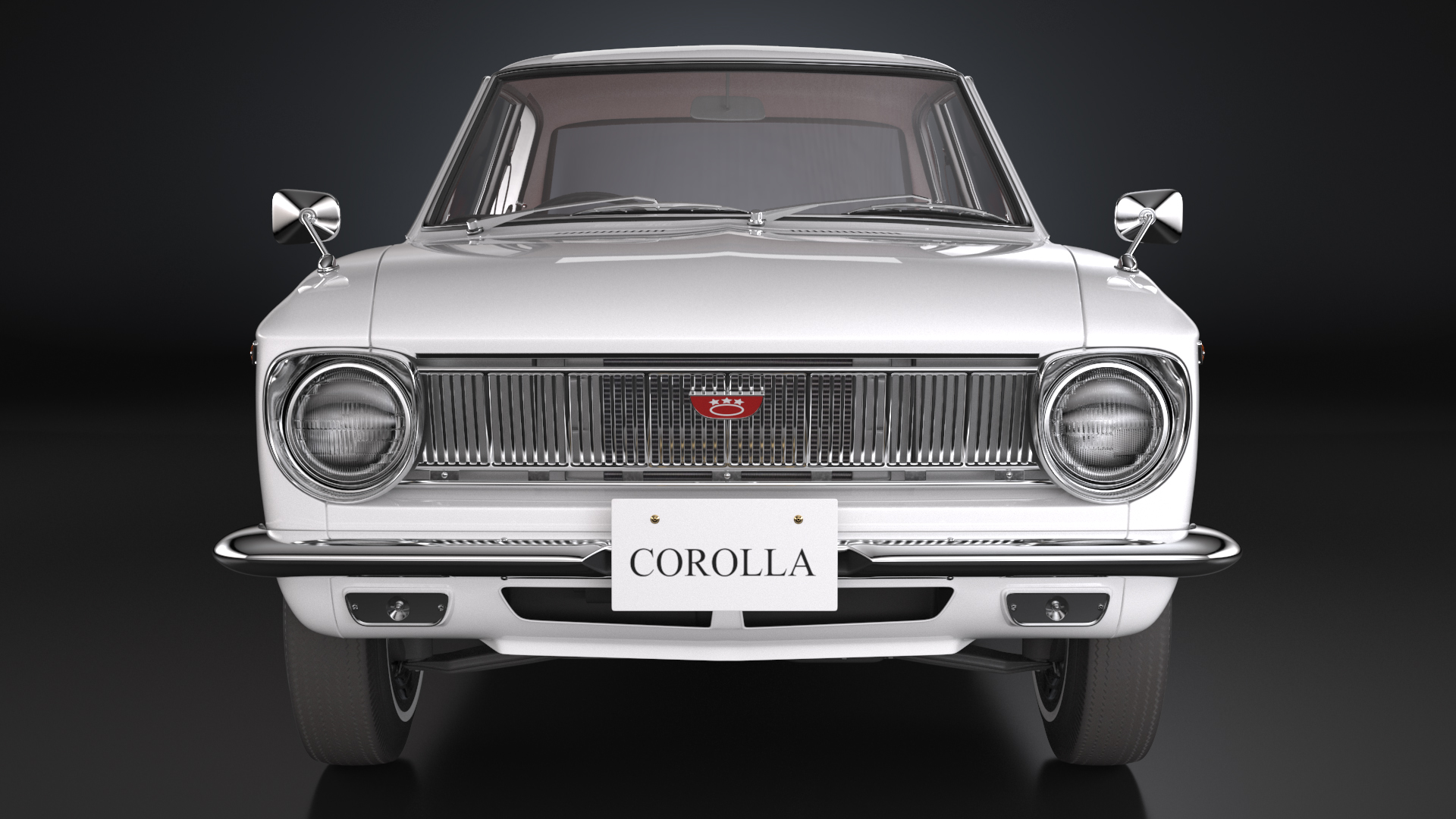 1st Generation Toyota Corolla E10 1966 White 3D model