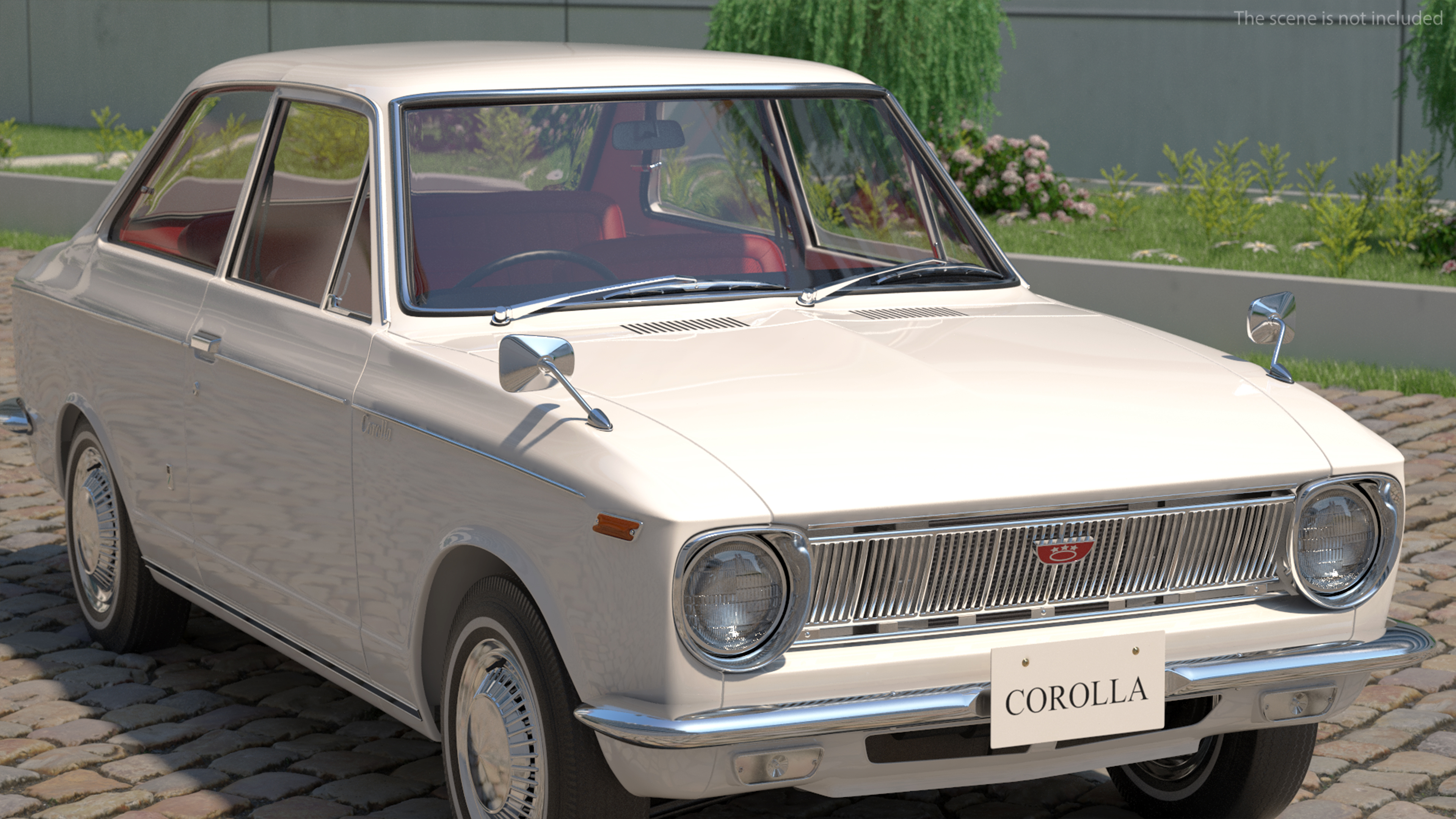 1st Generation Toyota Corolla E10 1966 White 3D model