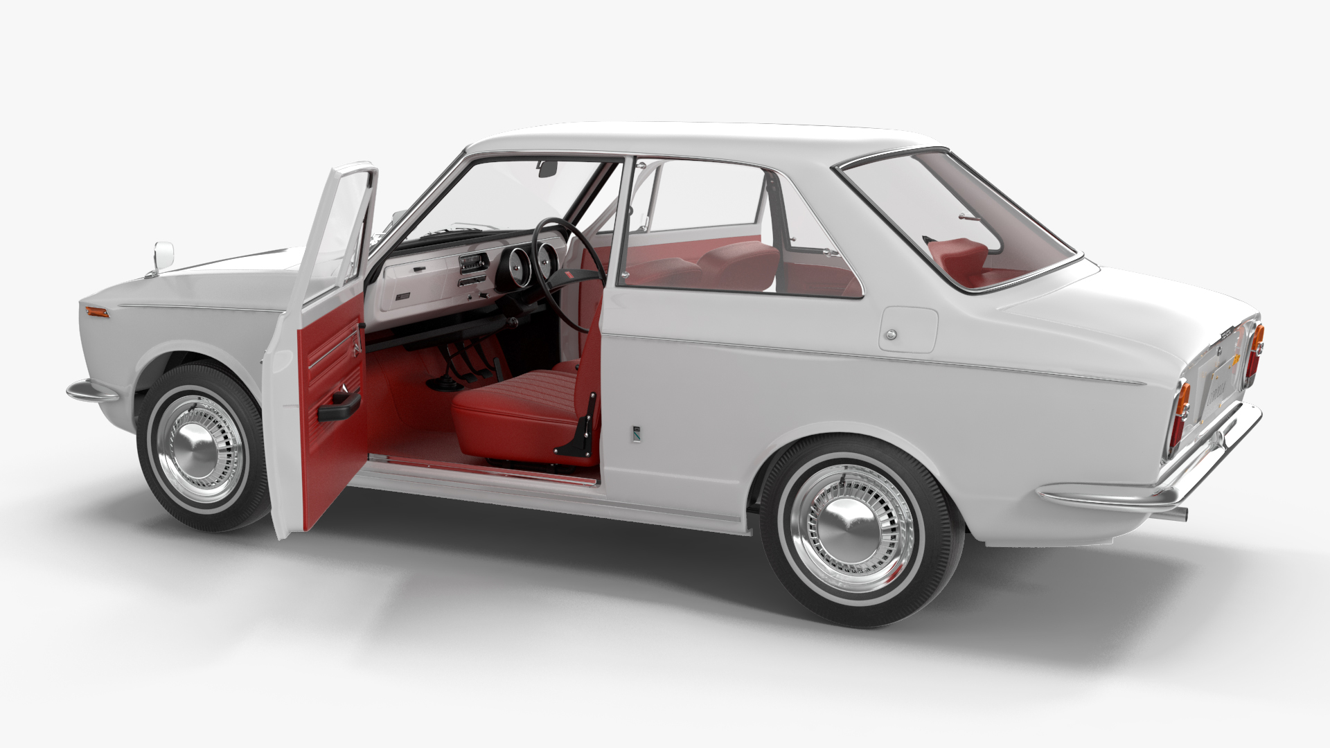 1st Generation Toyota Corolla E10 1966 White 3D model