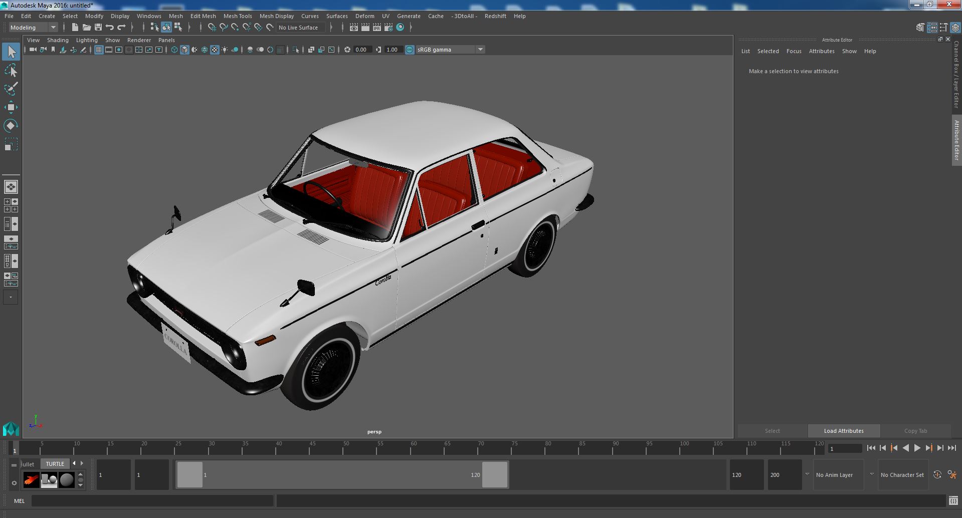 1st Generation Toyota Corolla E10 1966 White 3D model