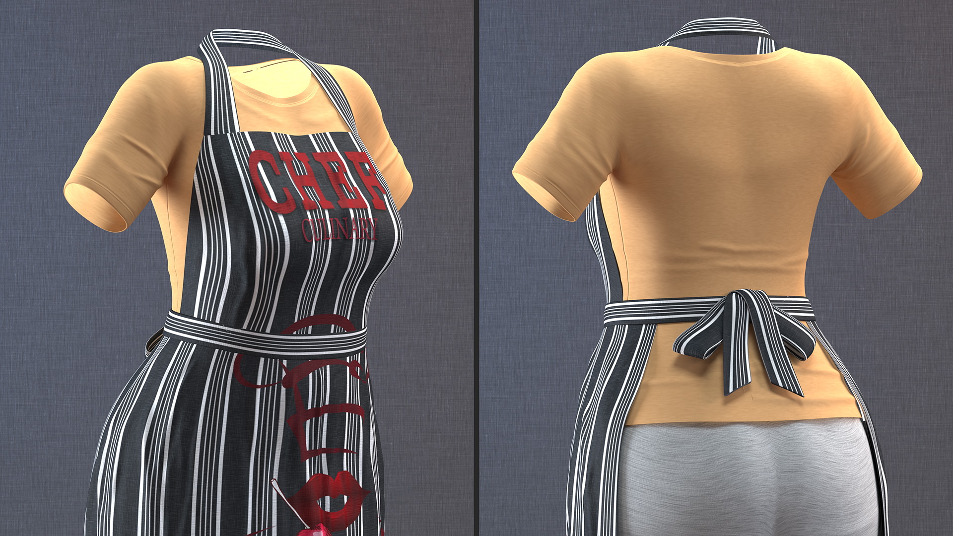 3D model Clothes Set Kitchen Style for Women