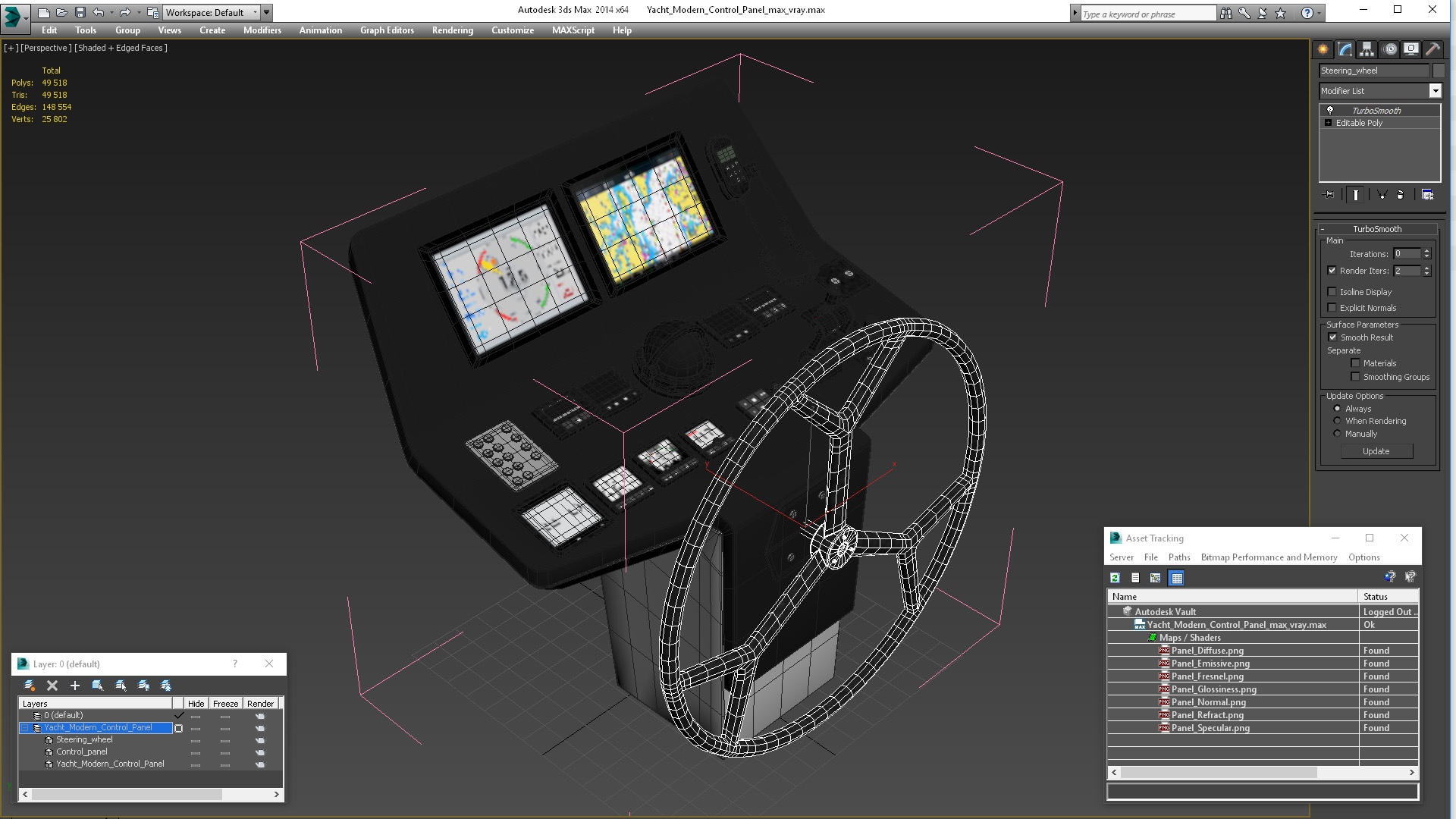 3D Yacht Modern Control Panel