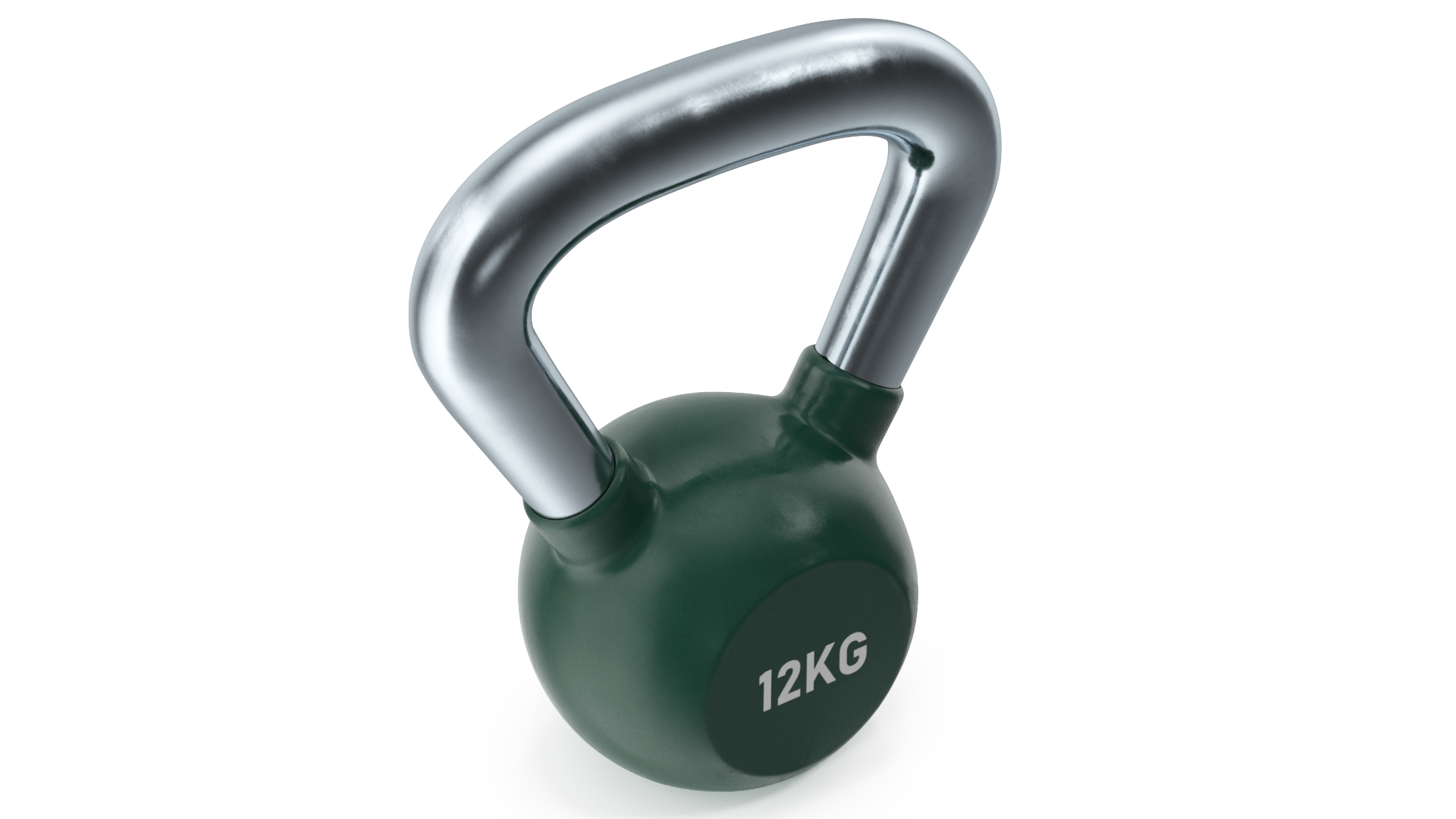 3D Vinyl Coated Cast Iron Kettlebell 12kg model