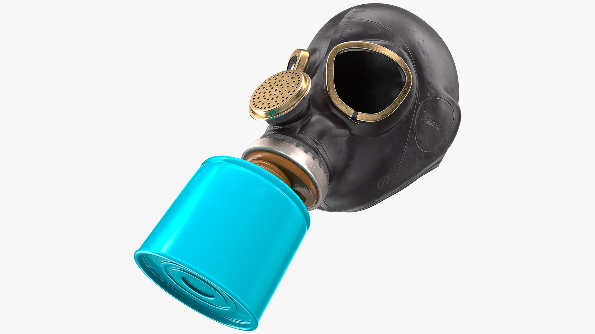 Single Filter Gas Mask 3D