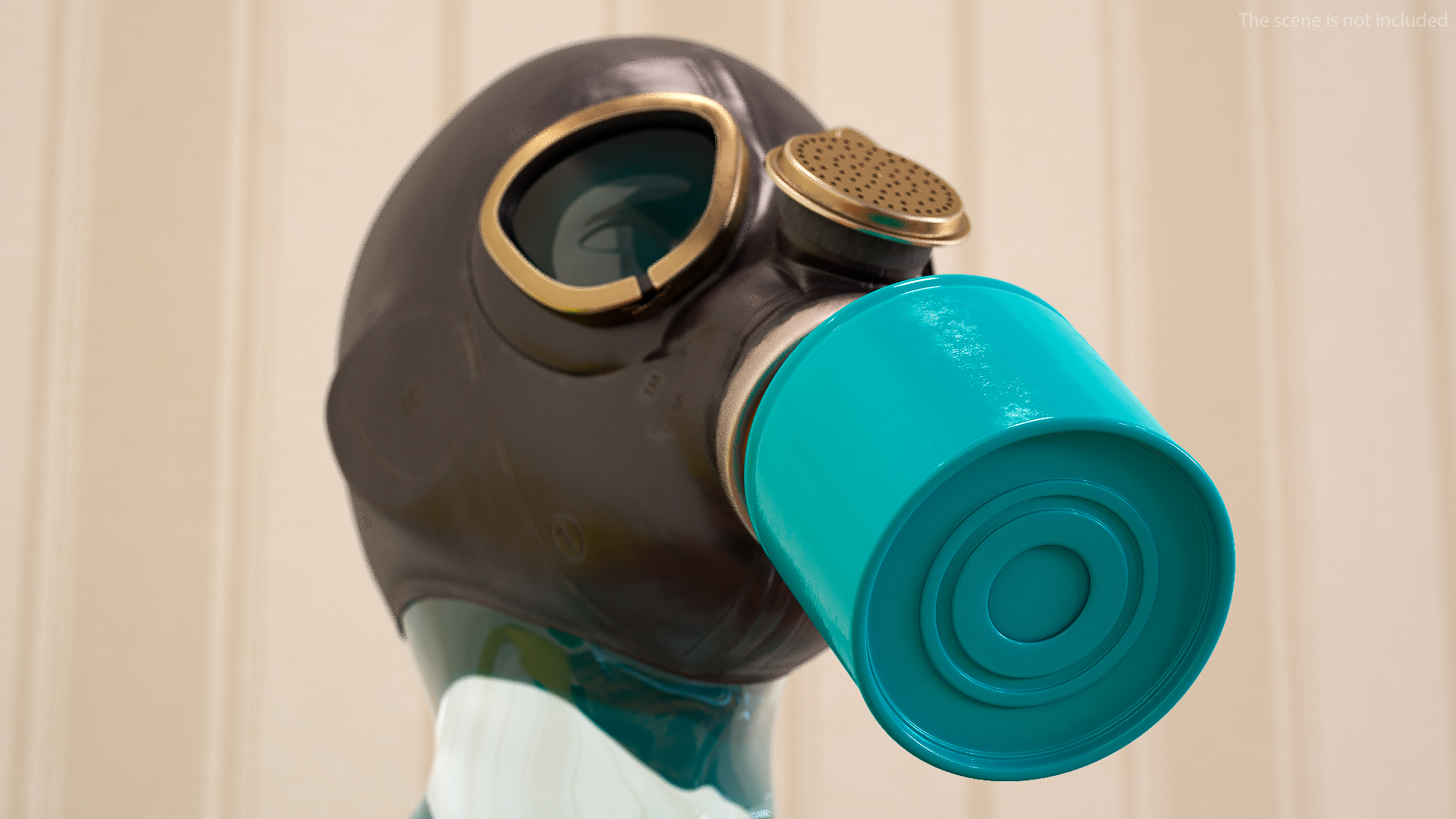 Single Filter Gas Mask 3D