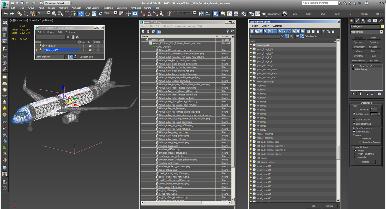 3D Airbus A320neo With Interior Generic