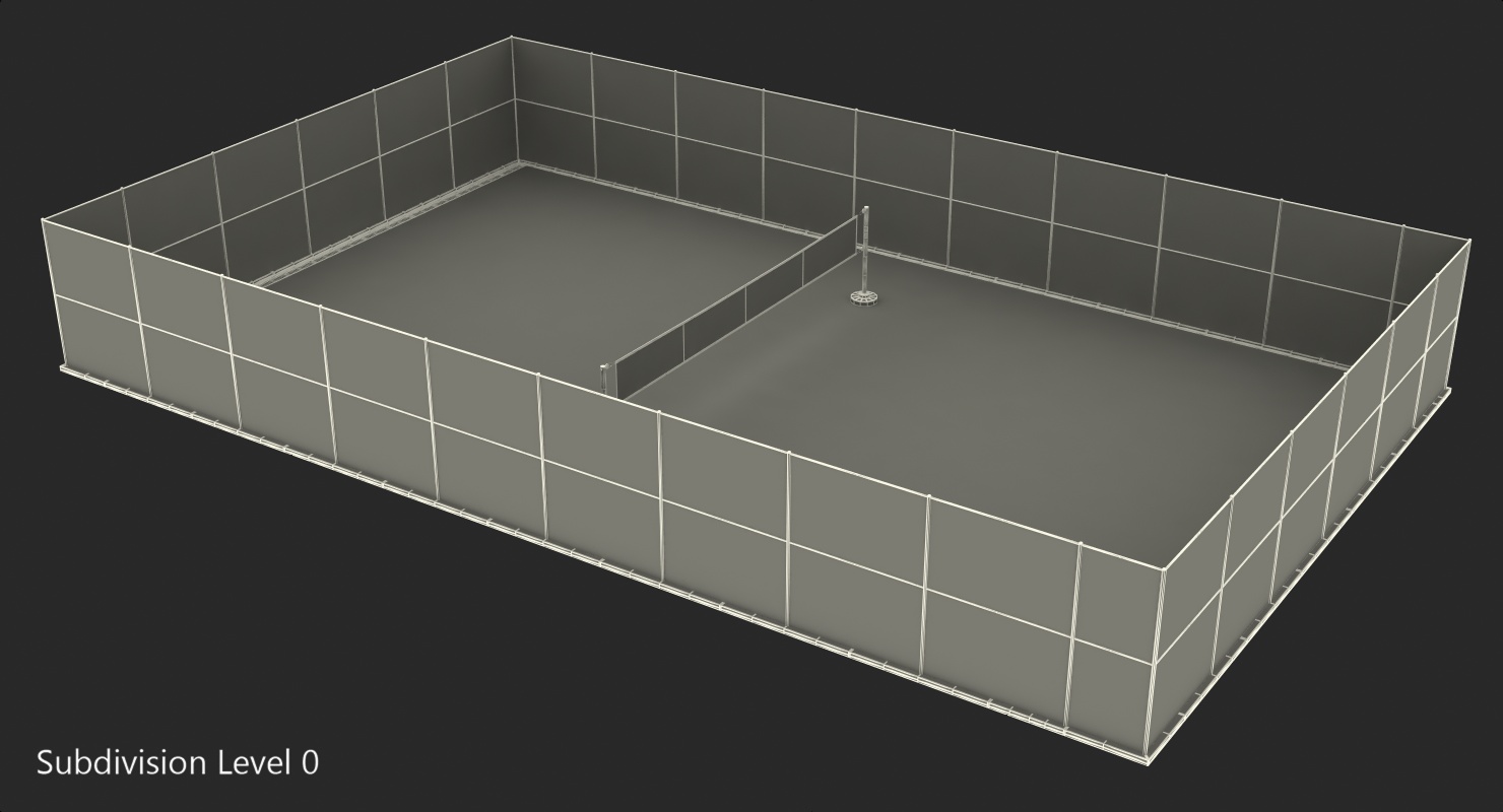 Outdoor Volleyball Court 3D model