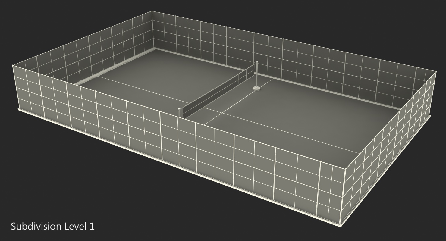 Outdoor Volleyball Court 3D model